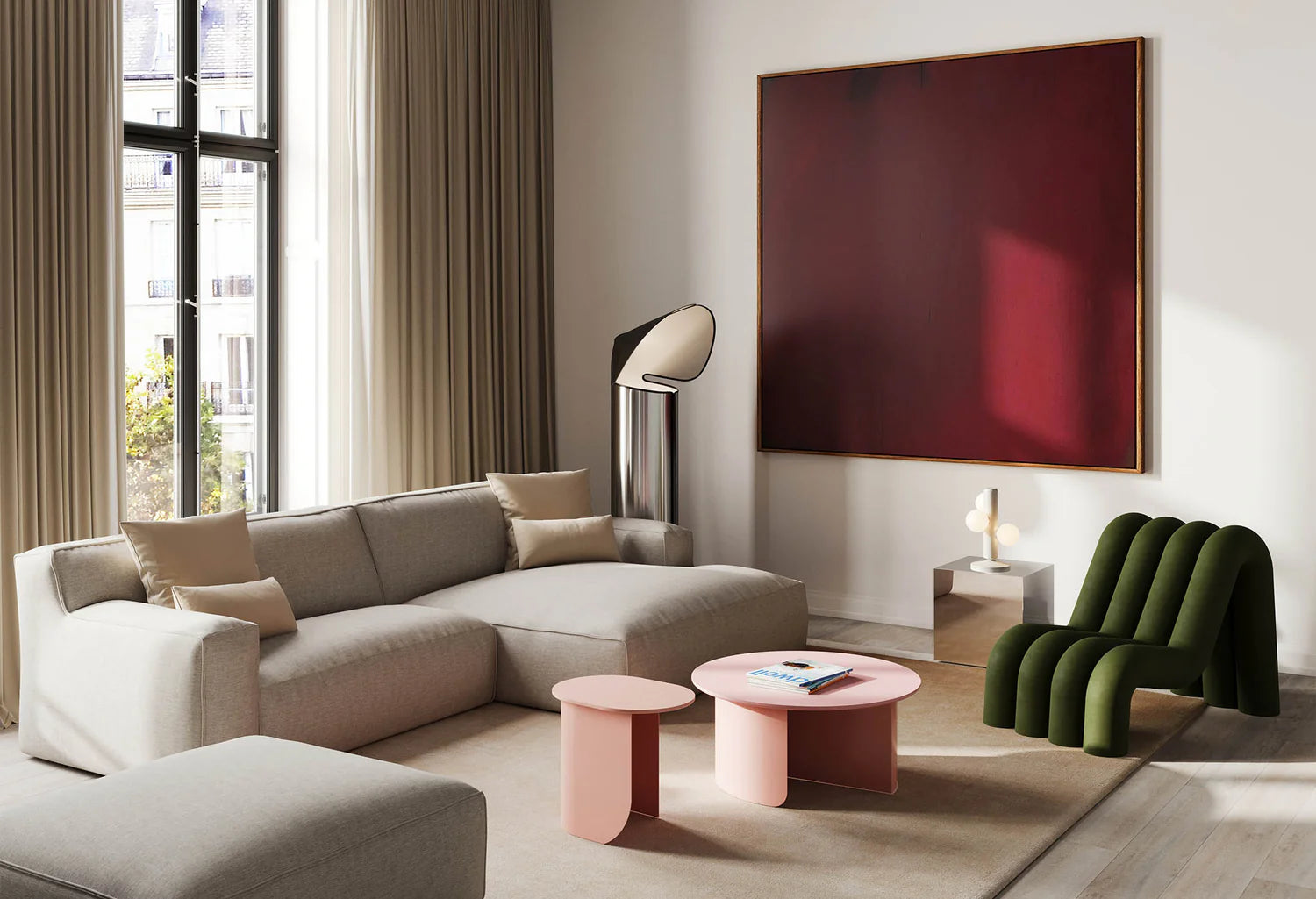 Tischlampe KAKTEE beige