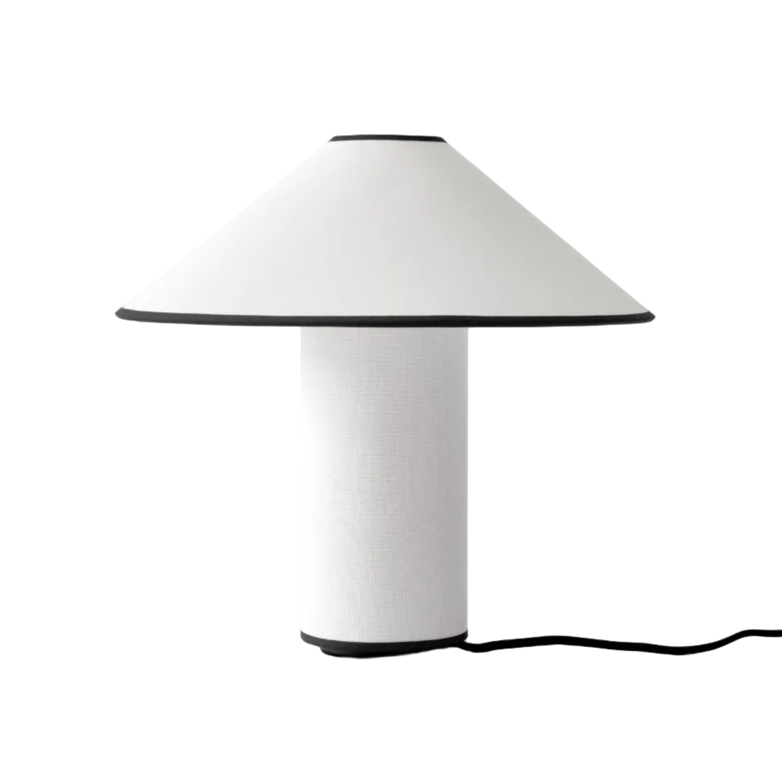 Tischlampe COLETTE ATD6 in Weiß mit schwarzem Finish