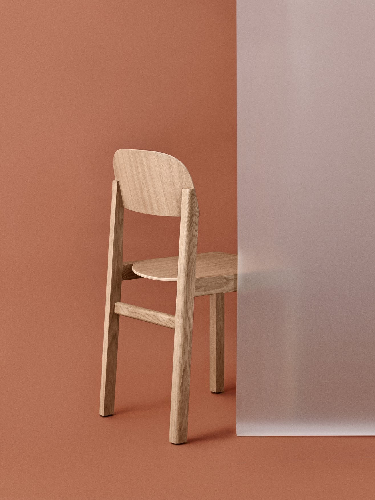 WORKSHOP Chair in Veneer and Oak Wood