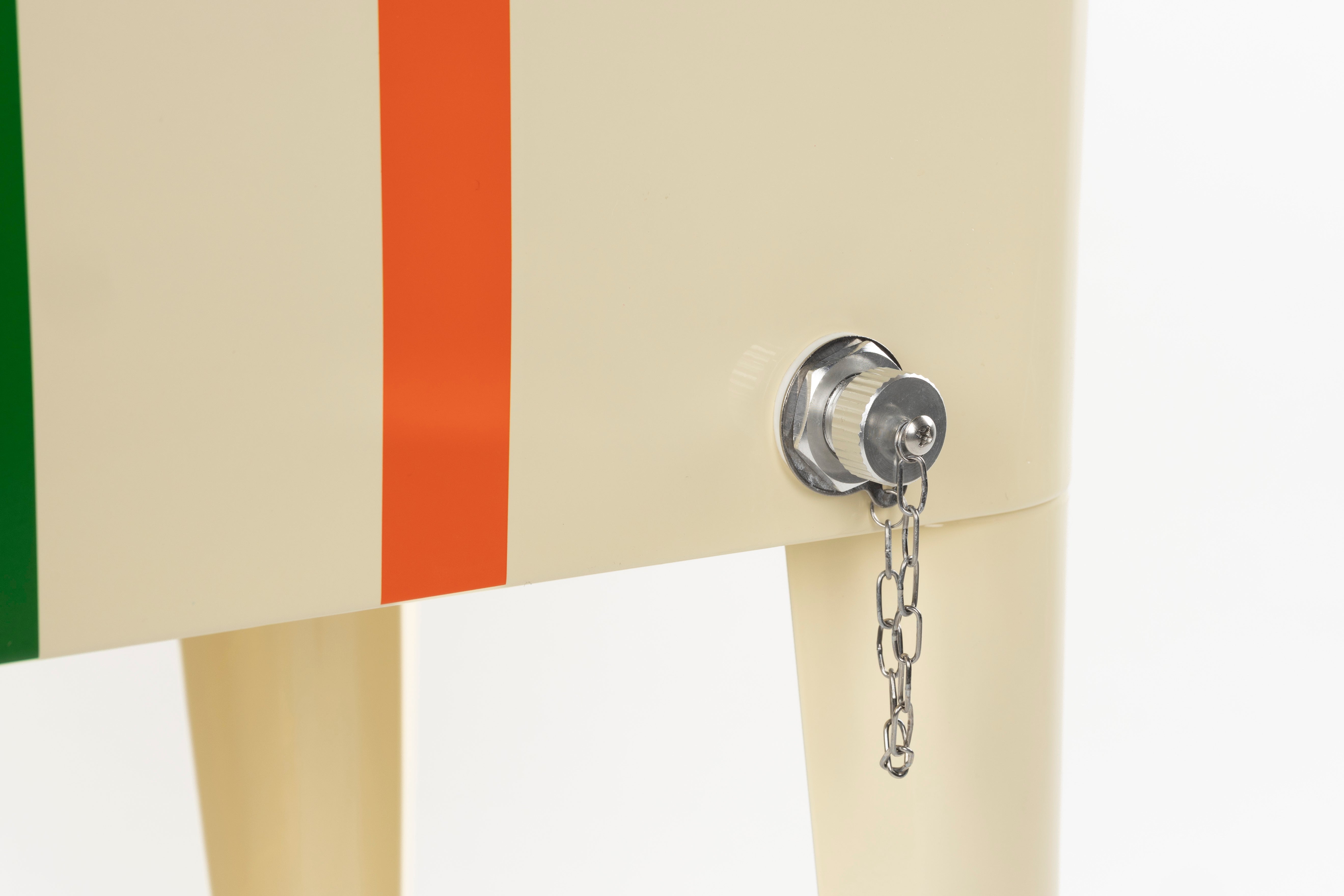 Tragbarer Kühlschrank BE COOL in Zitronengelb mit Grün und Orange