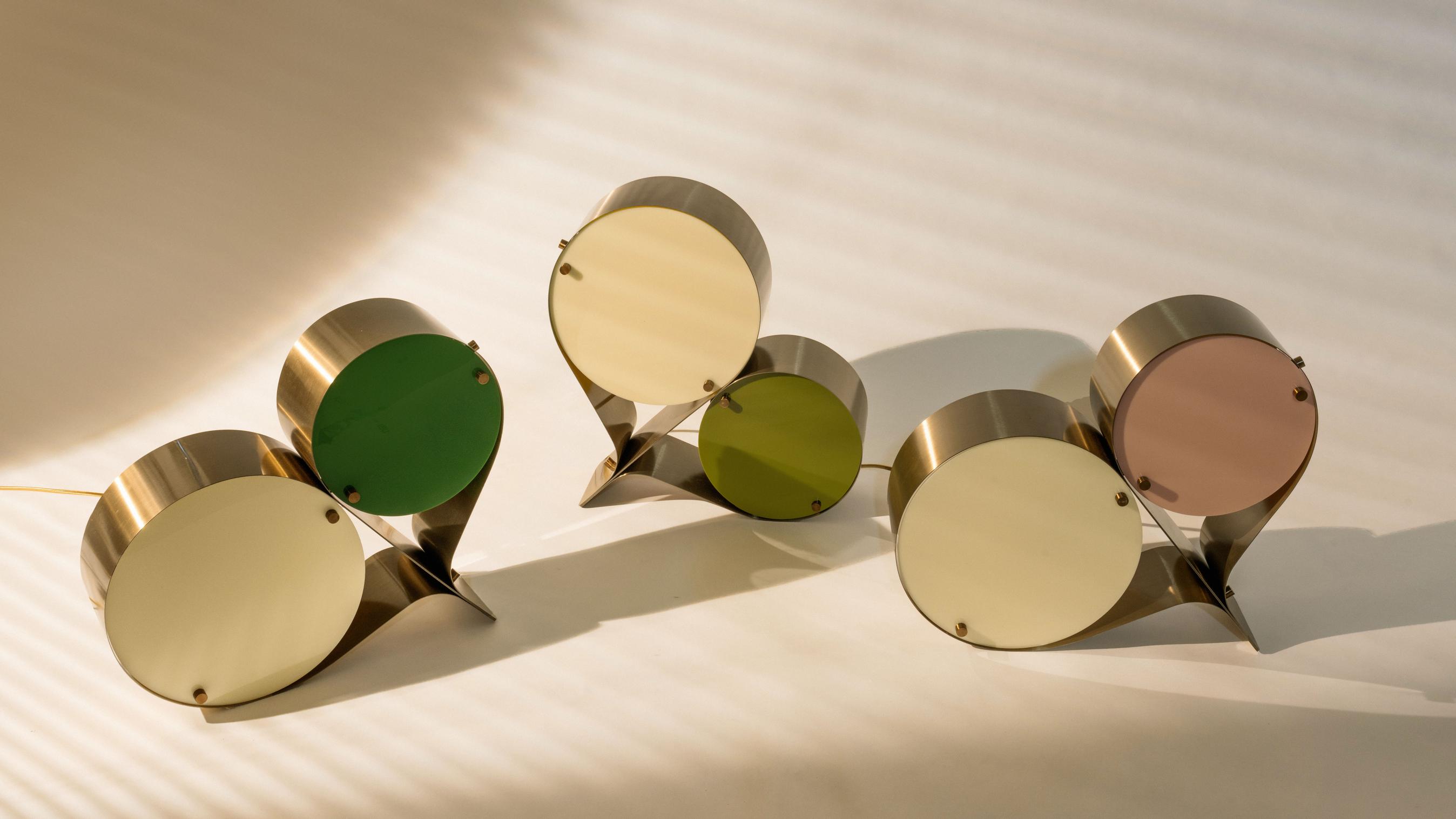 COPPIA Tischleuchte Creme mit Grün