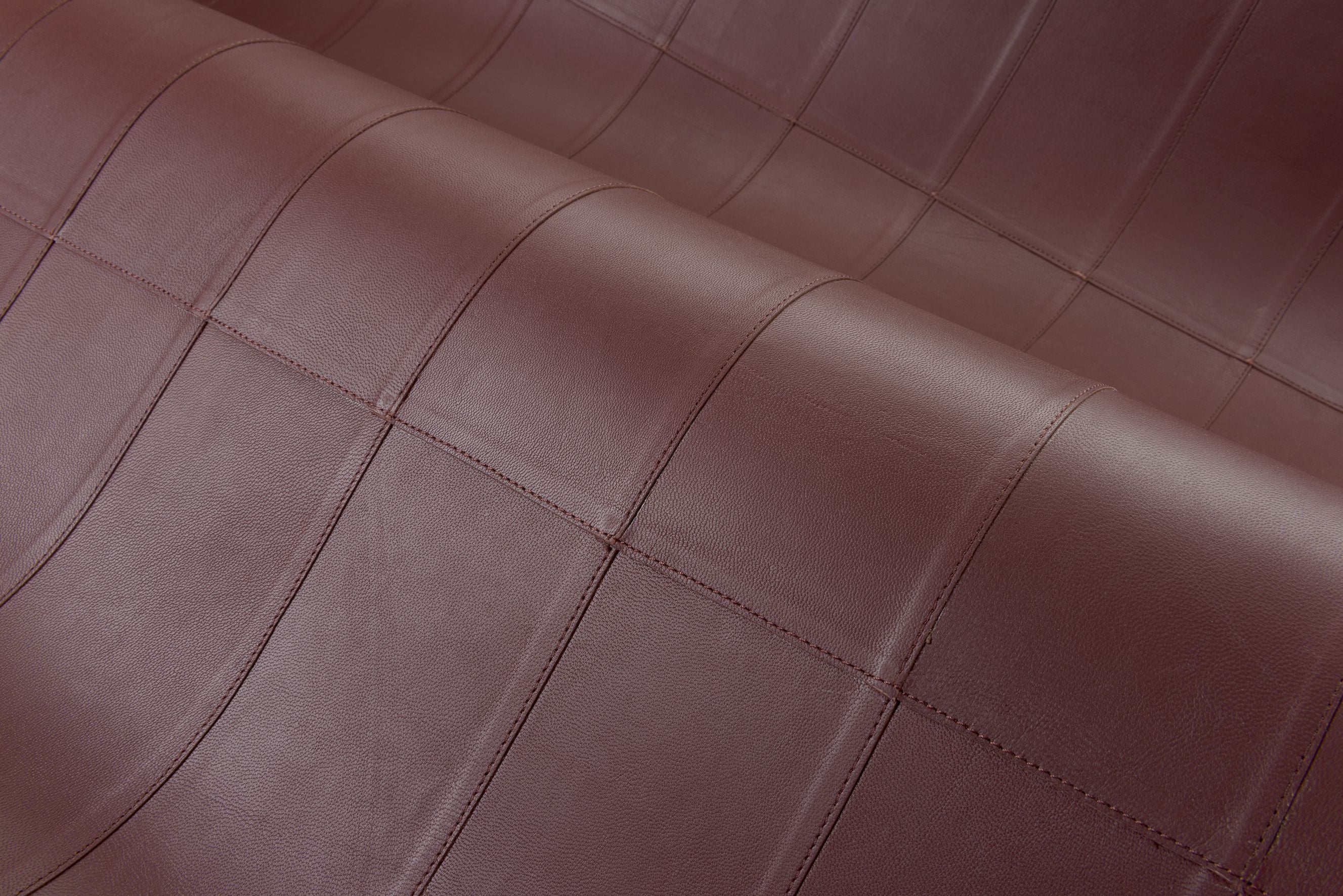 Natural leather wallpaper with geometric pattern PALADIN burgundy