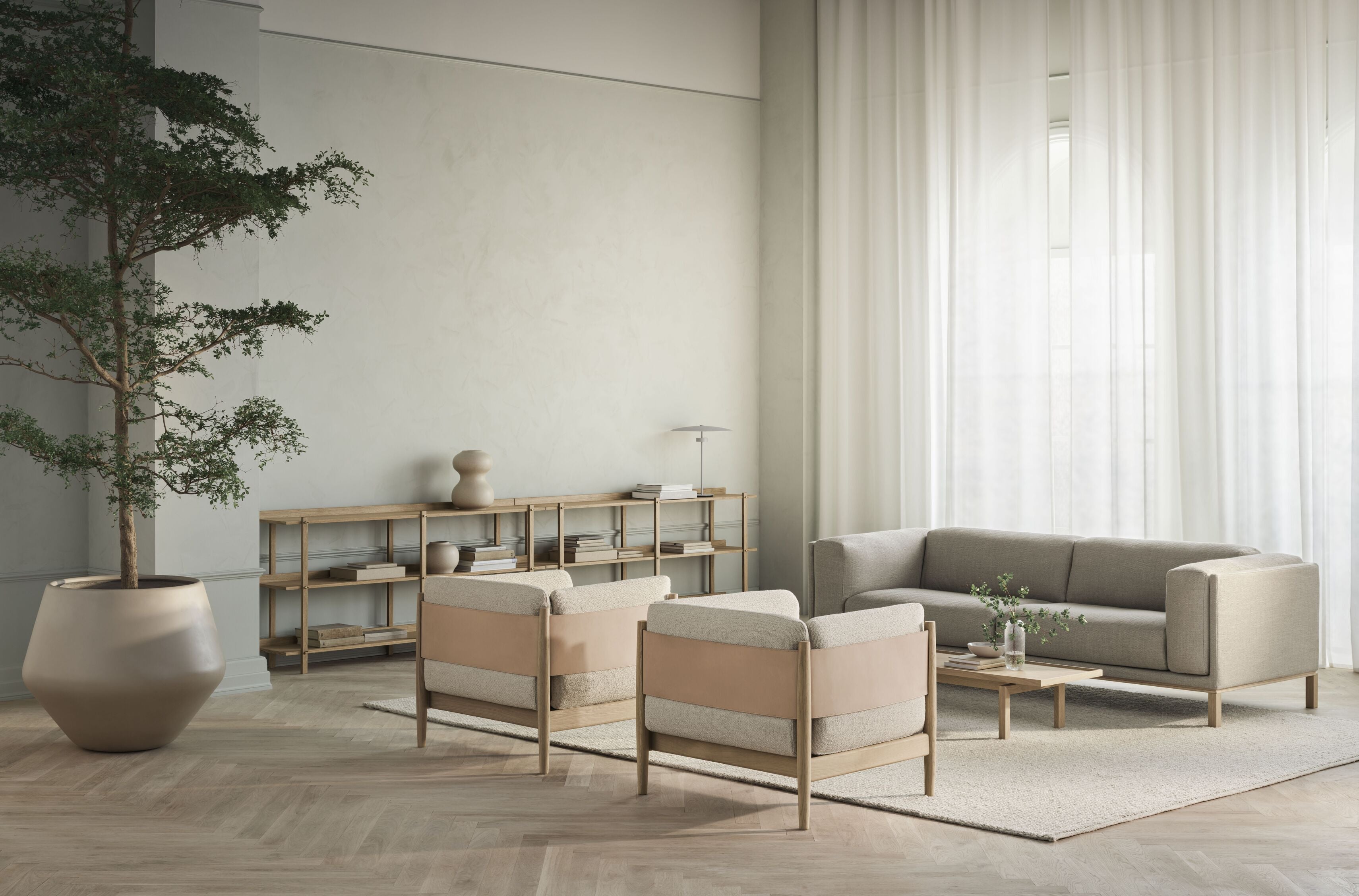 Eikenhouten KARI Boekenkast