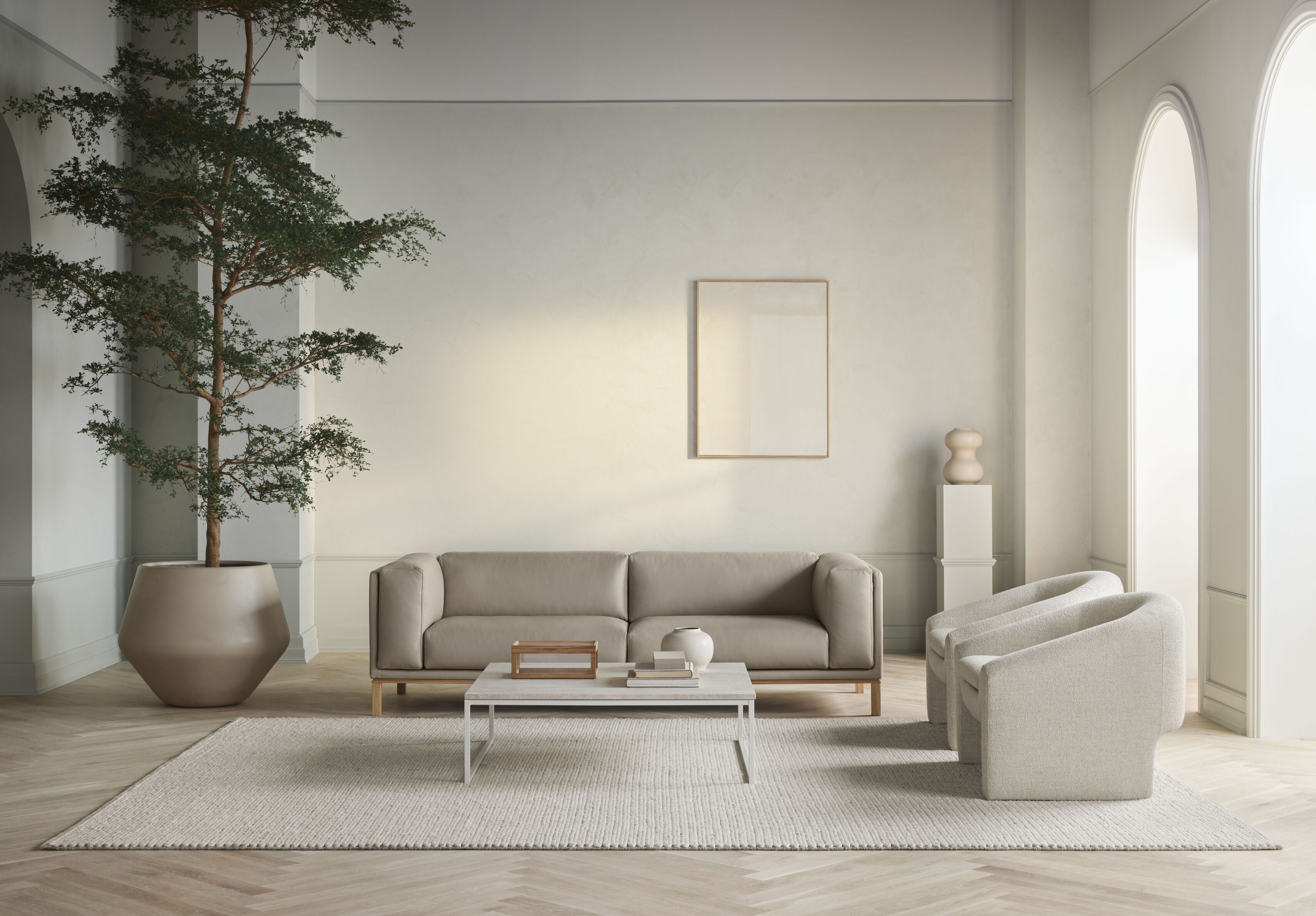 Donica GROVE crèmekleurige keramiek