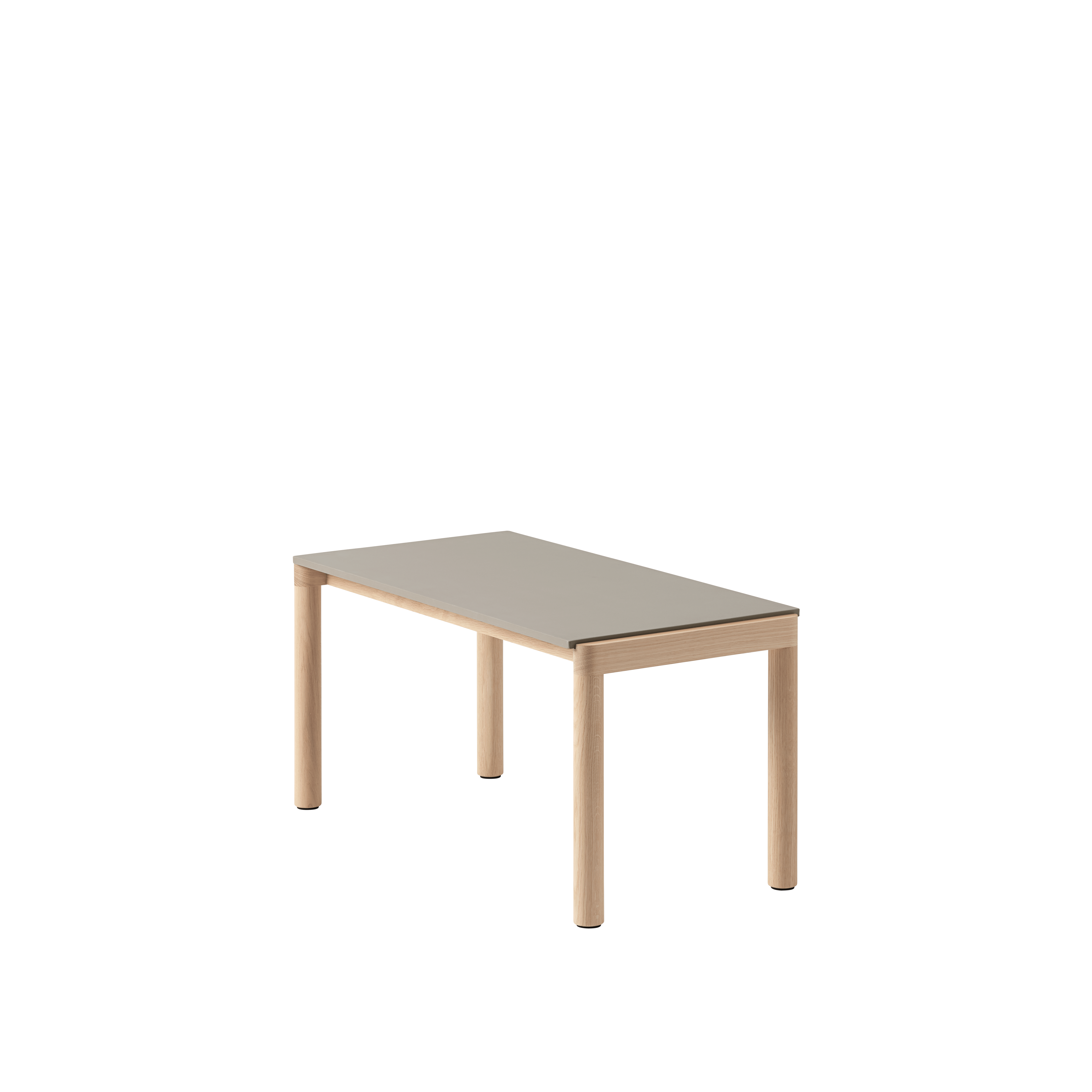 Salontafel COUPLE taupe met eiken basis