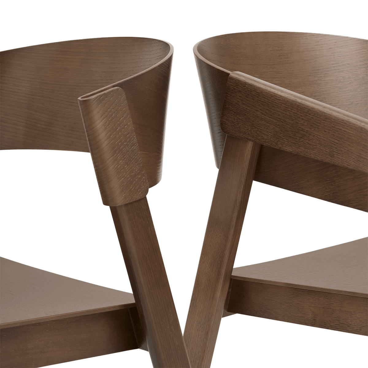 Fauteuil met armleuningen COVER donker eikenfineer