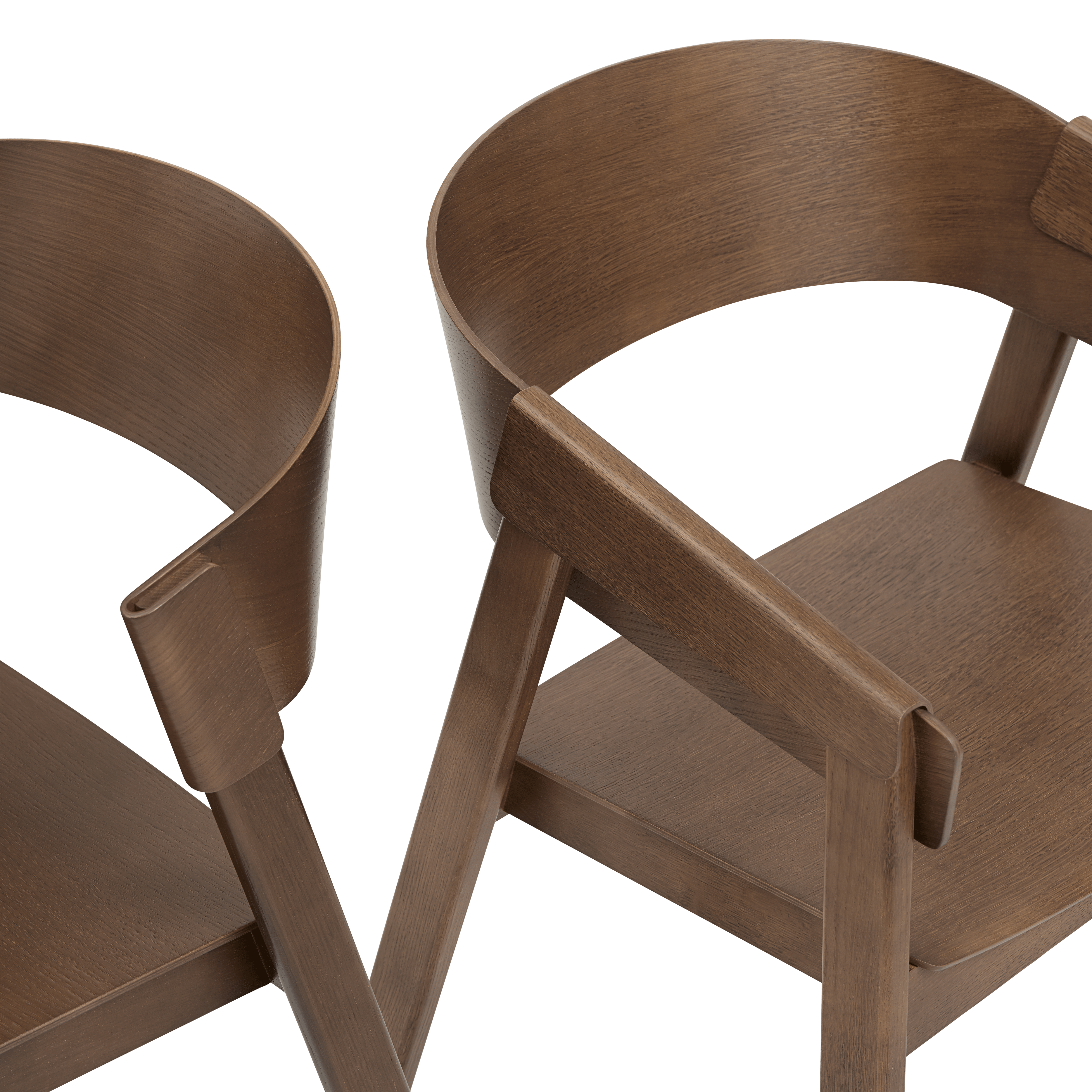 Fauteuil met armleuningen COVER donker eikenfineer
