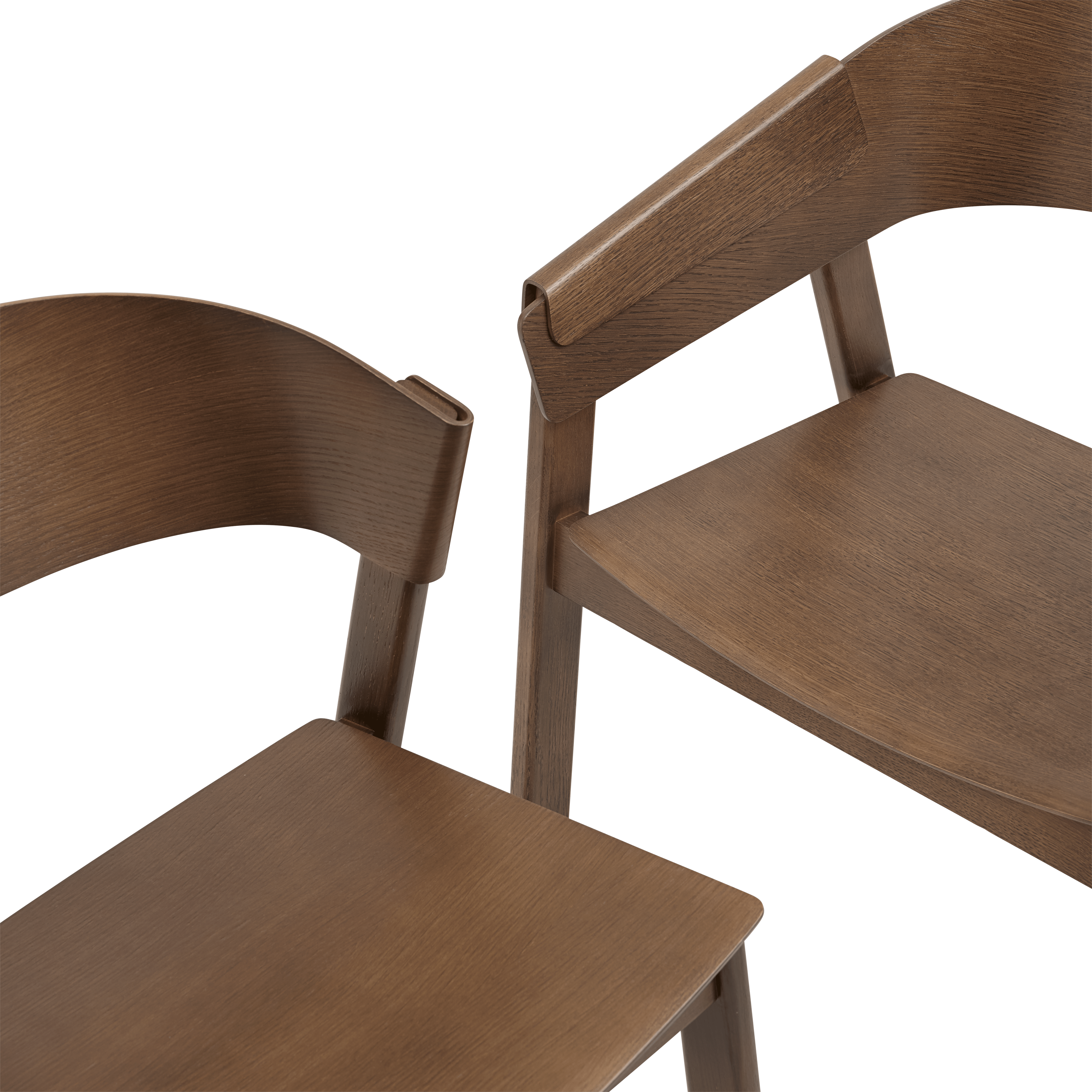 Fauteuil met armleuningen COVER donker eikenfineer