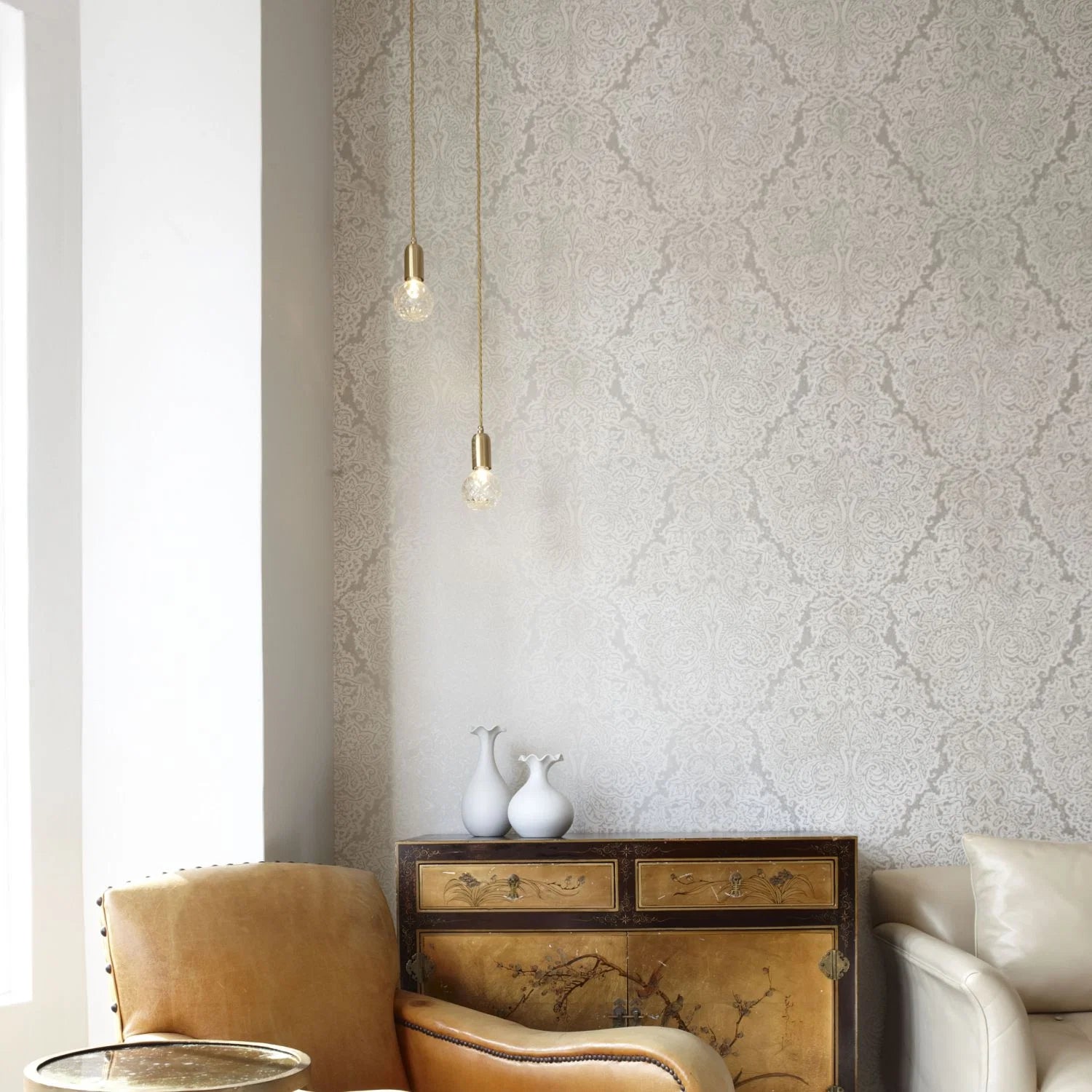 Hanglamp CRYSTAL BULB van kristalglas met chroomafwerking