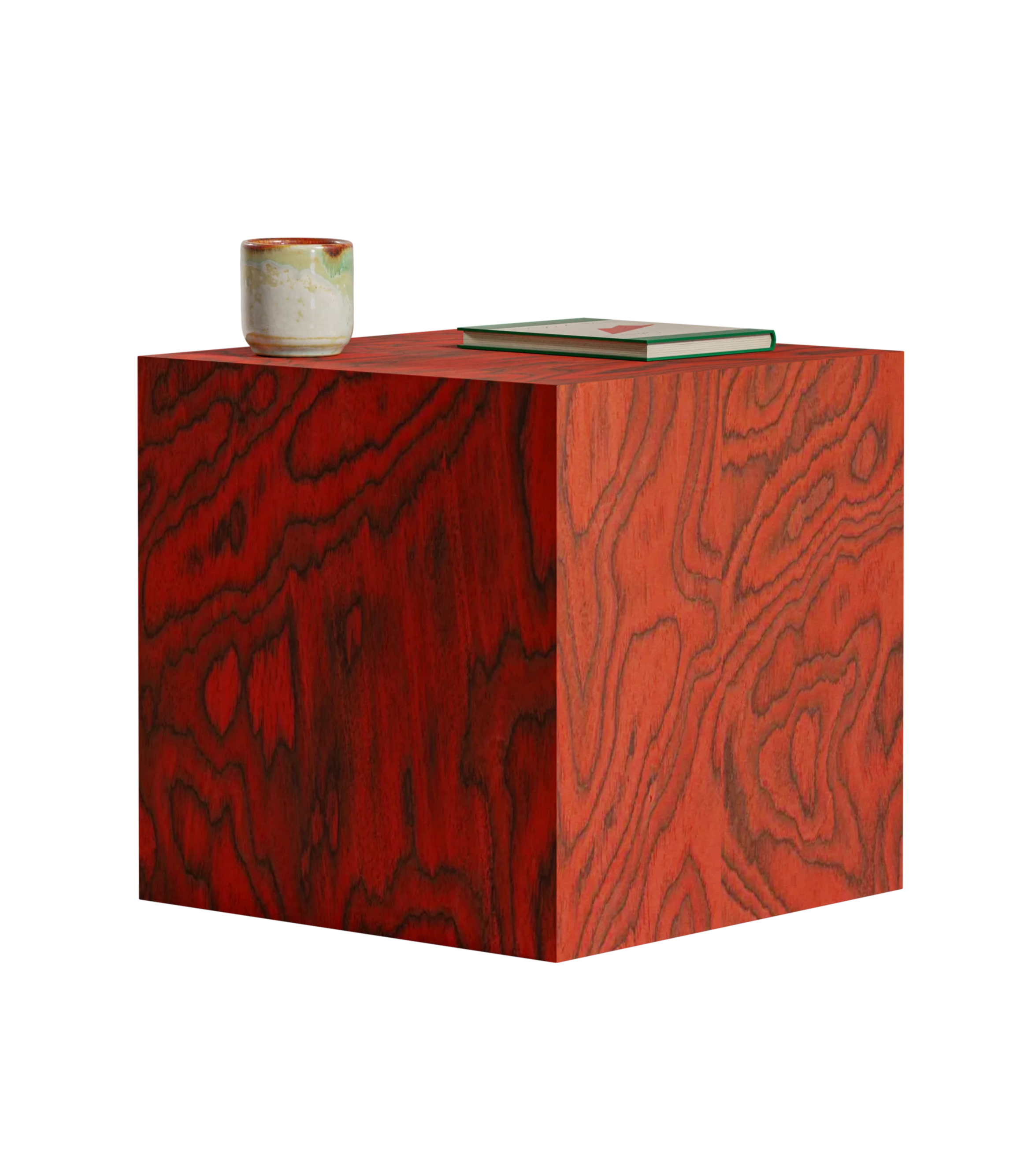CUBE Side Table Sottsass Red