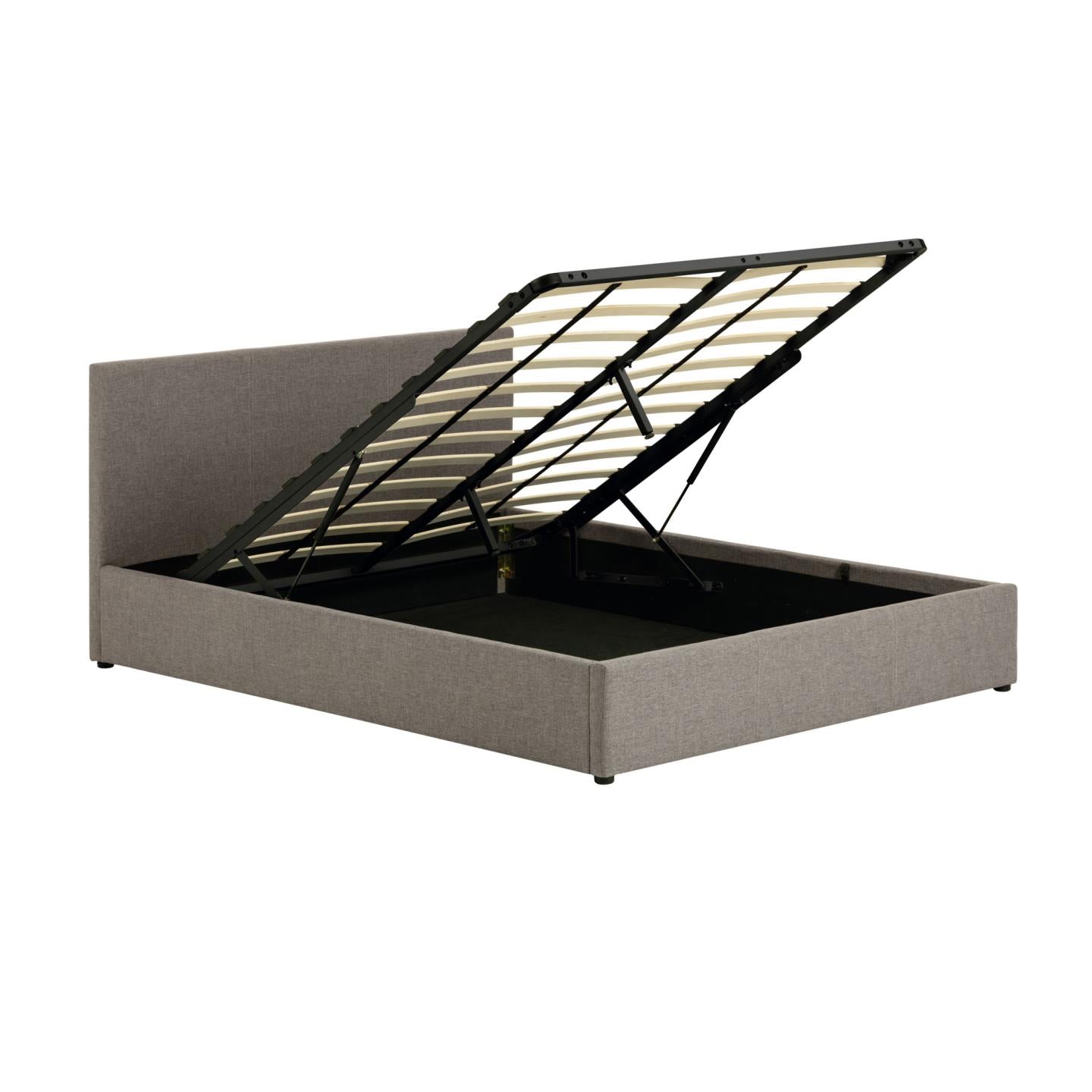 Łóżko z pojemnikiem na pościel NAHIRI szary La Forma    Eye on Design