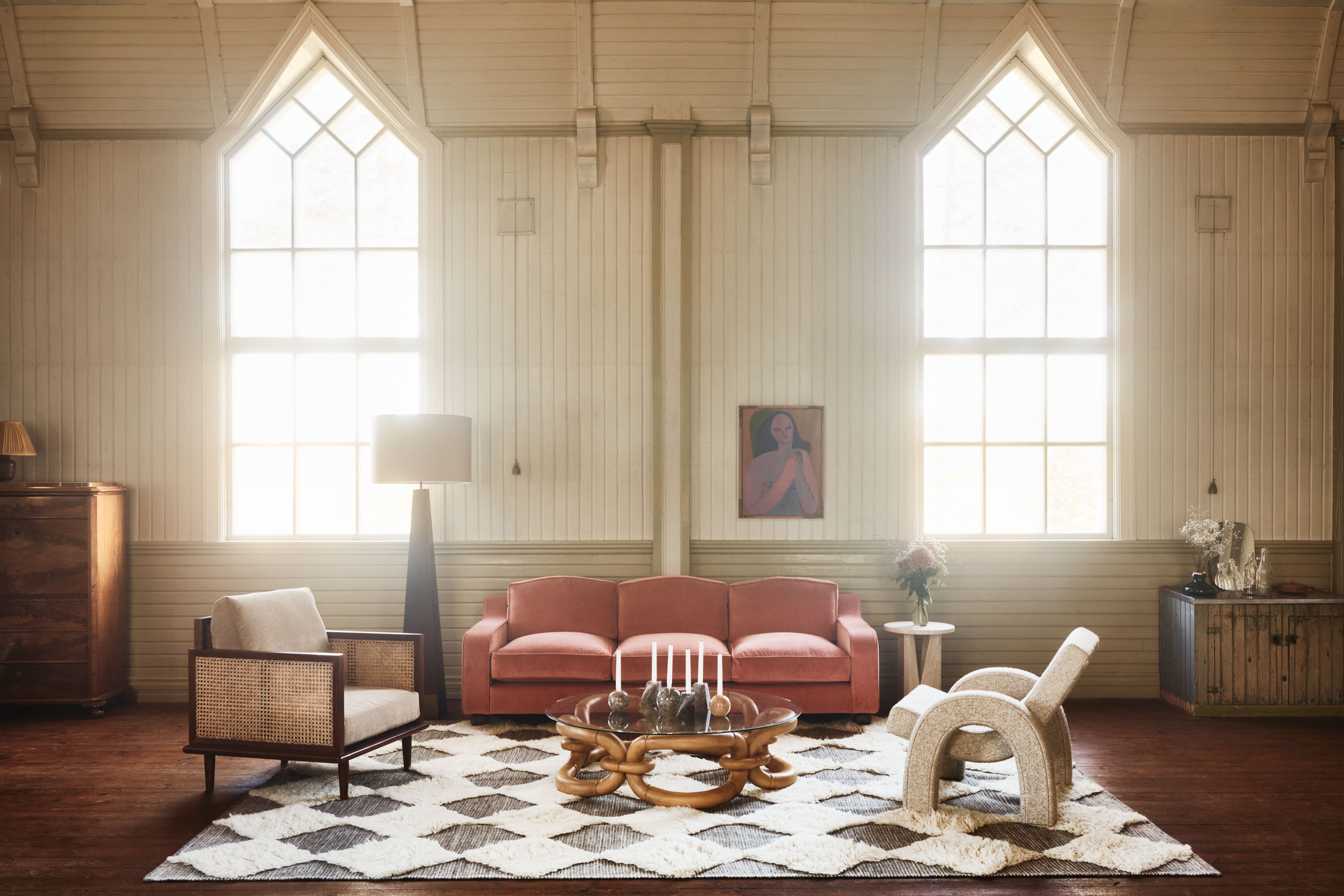 CHESS RYA gray rug with cream