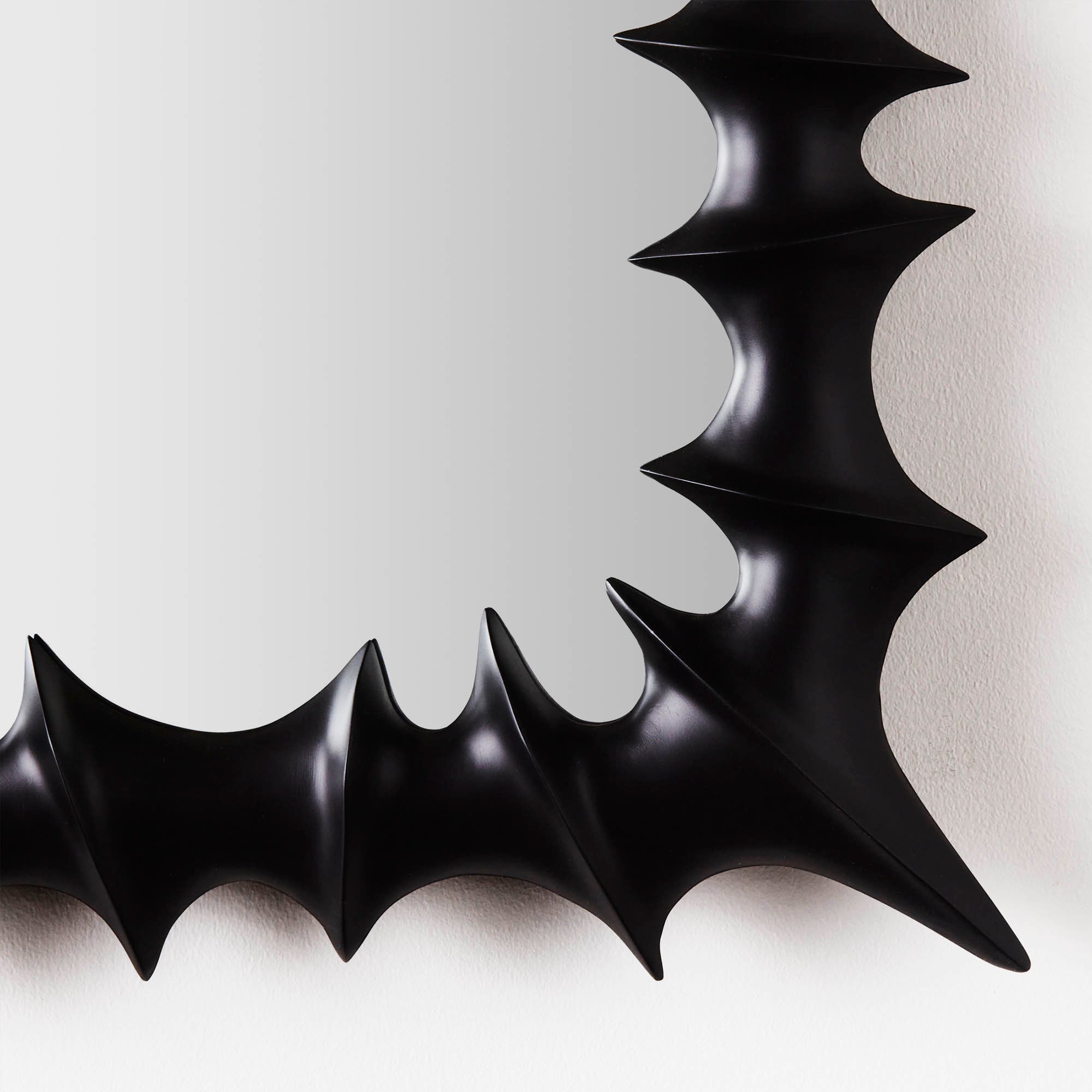 BRUTALIST mirror black beech wood