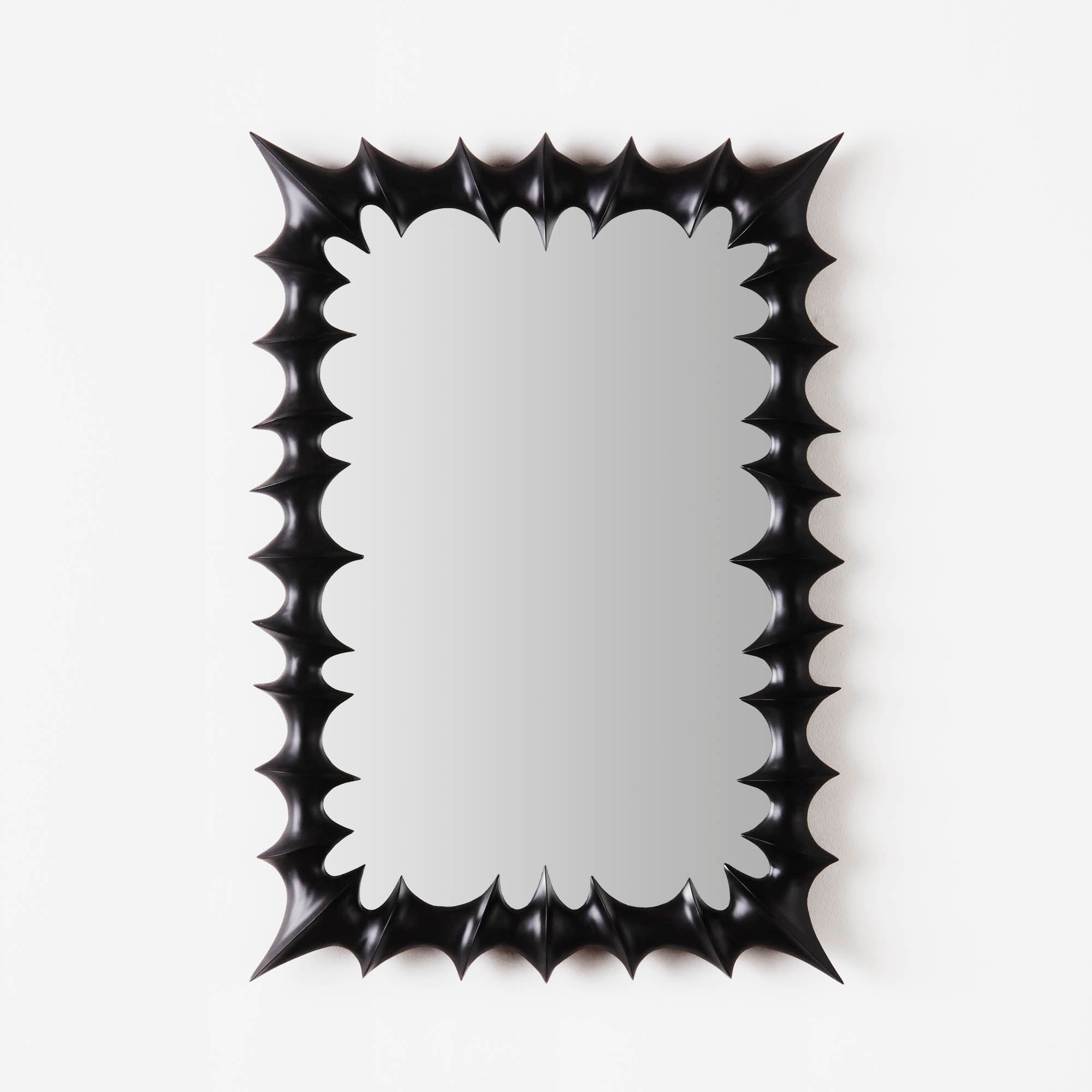 BRUTALIST mirror black beech wood