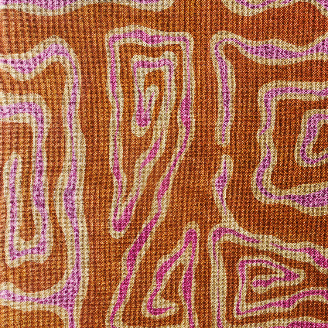 Liege V in Orange mit rosa-beigem Muster