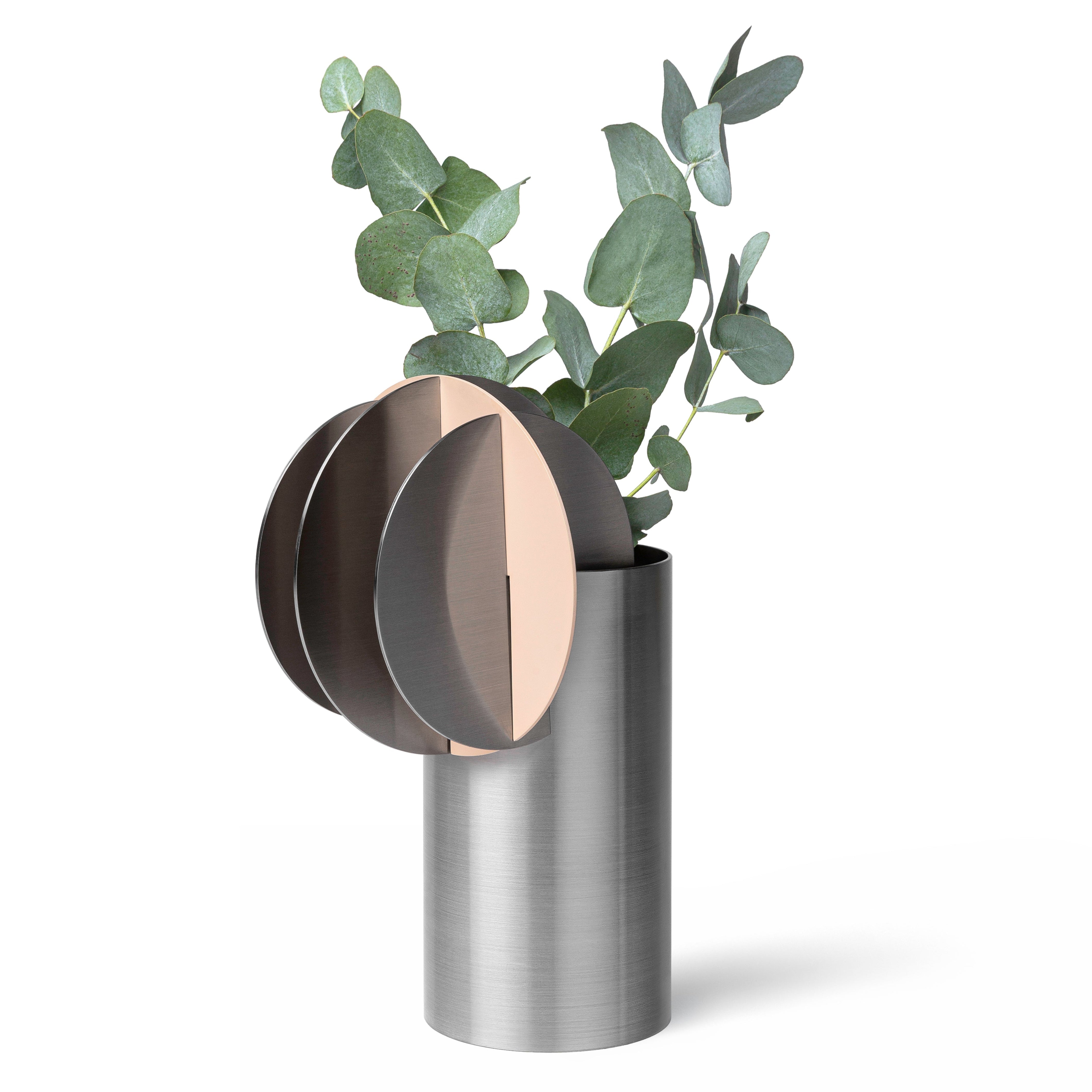 Wazon DELAUNAY aus Stahl in pudrigem Rosa