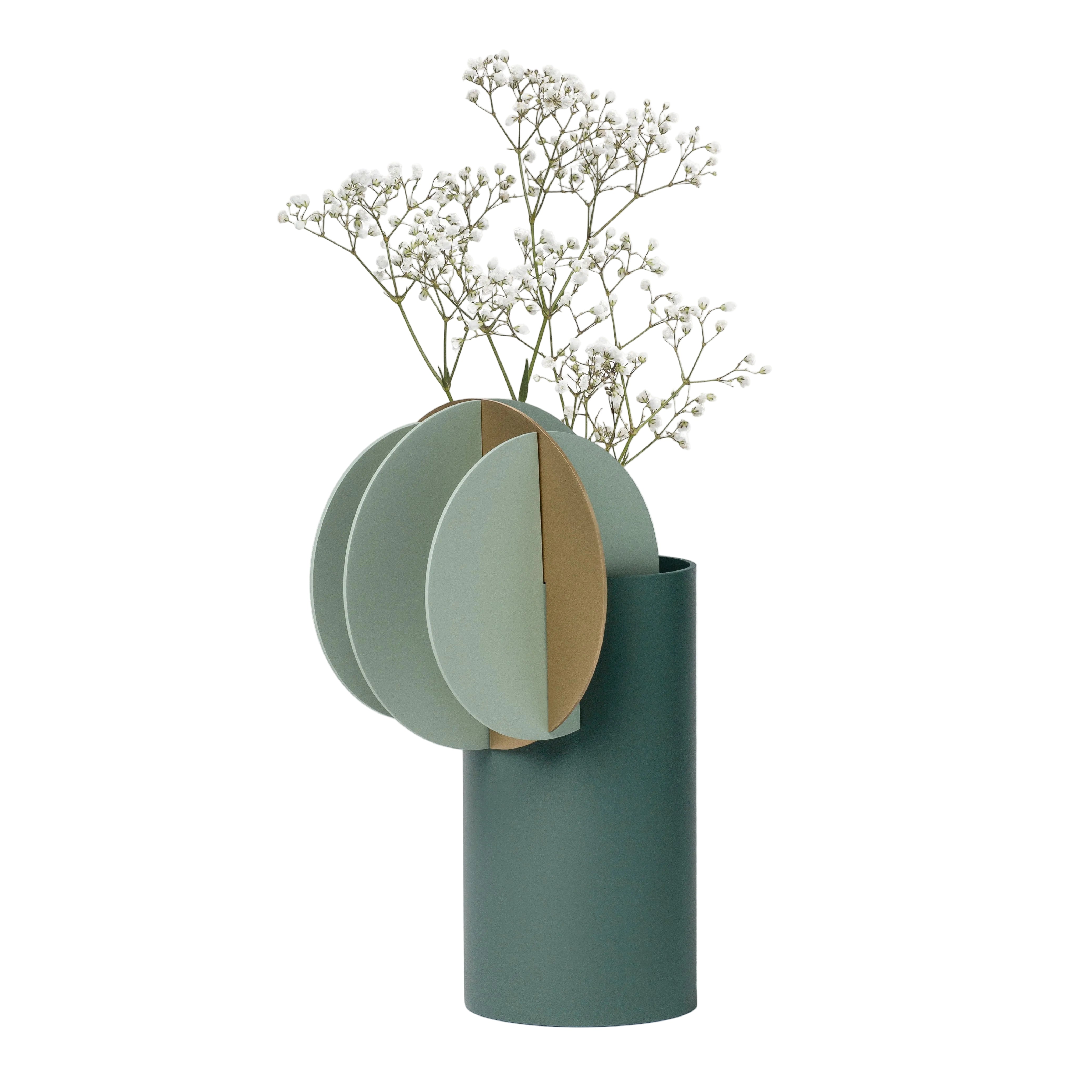 Vaas DELAUNAY groen met messing