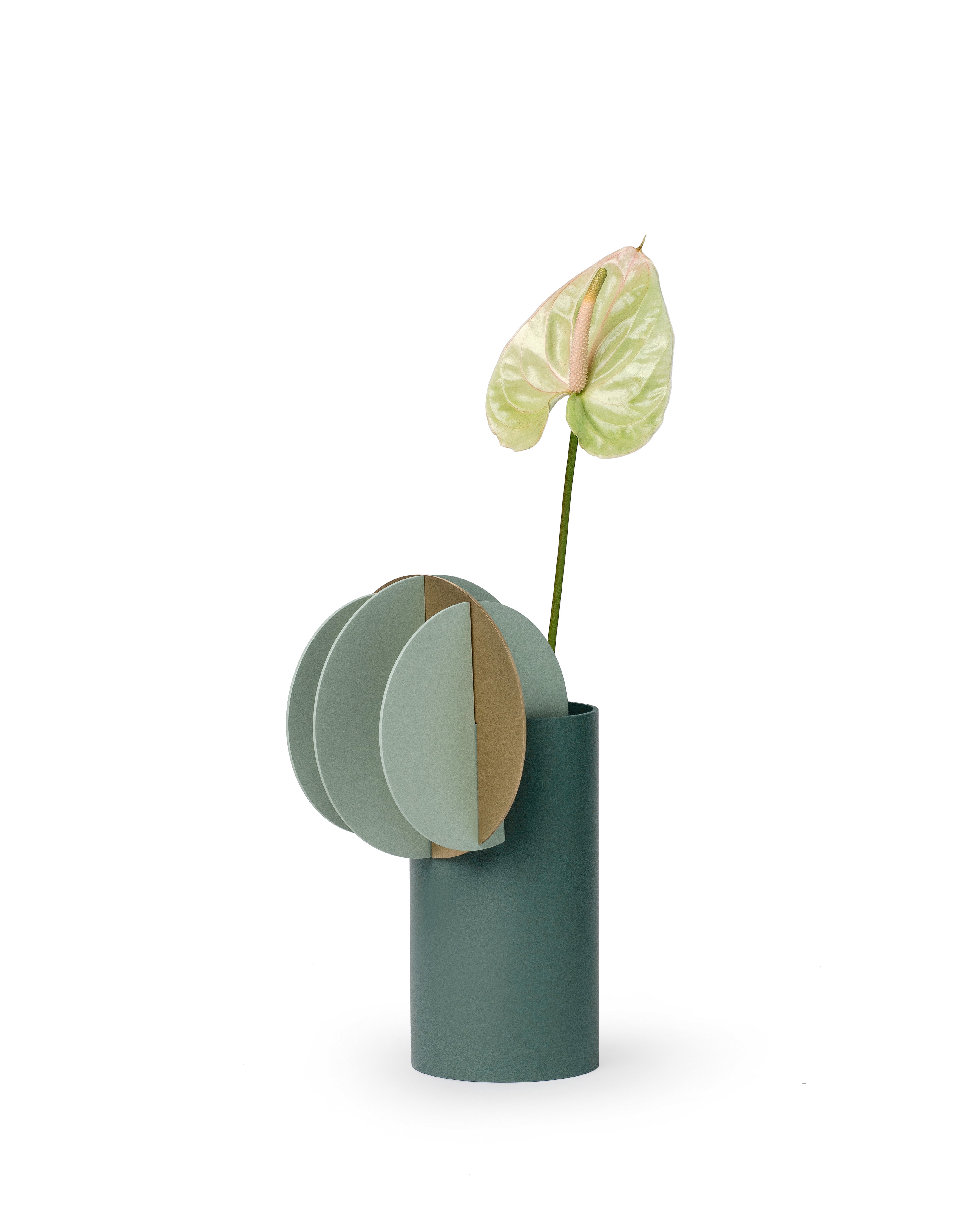 Vaas DELAUNAY groen met messing