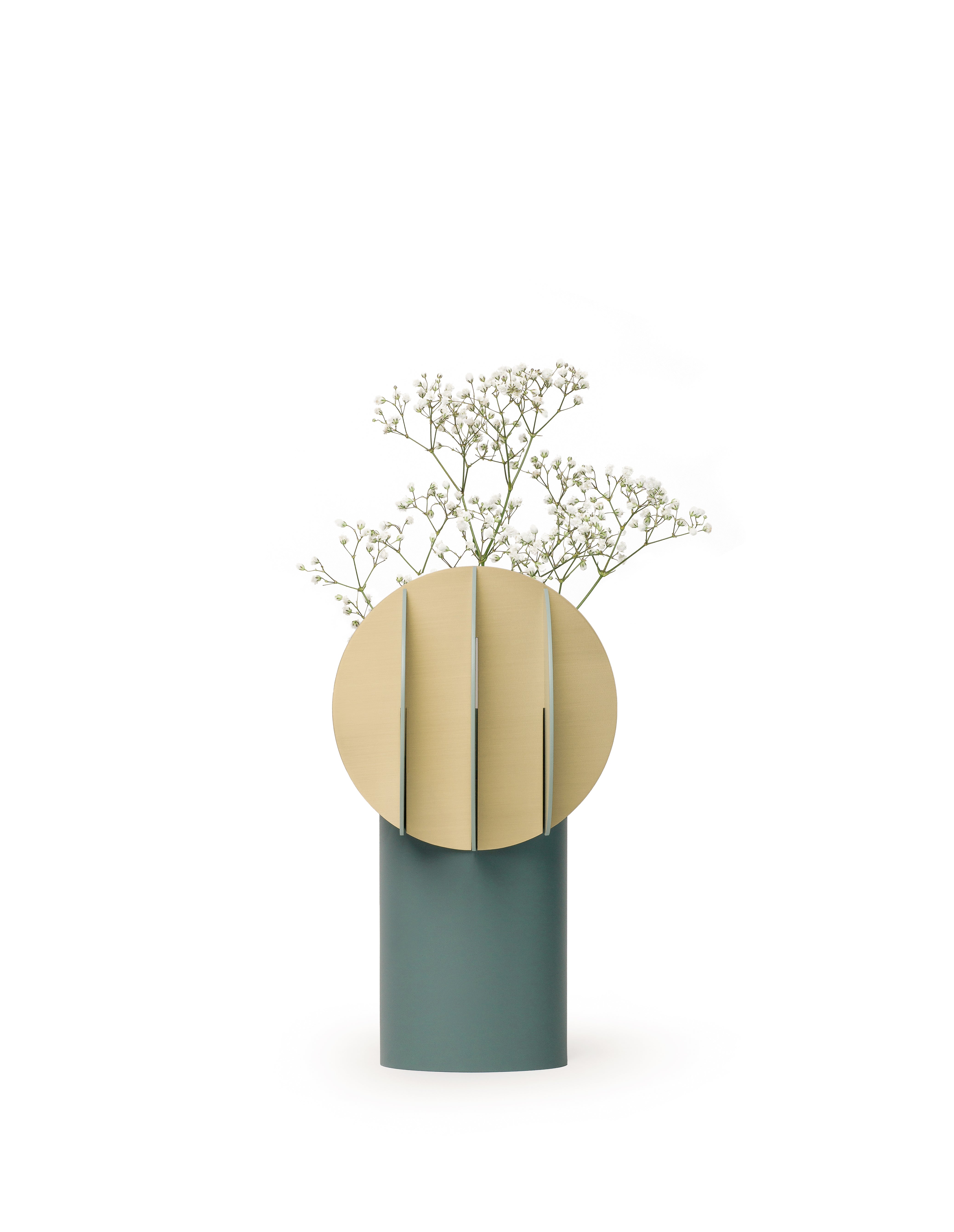 Vaas DELAUNAY groen met messing