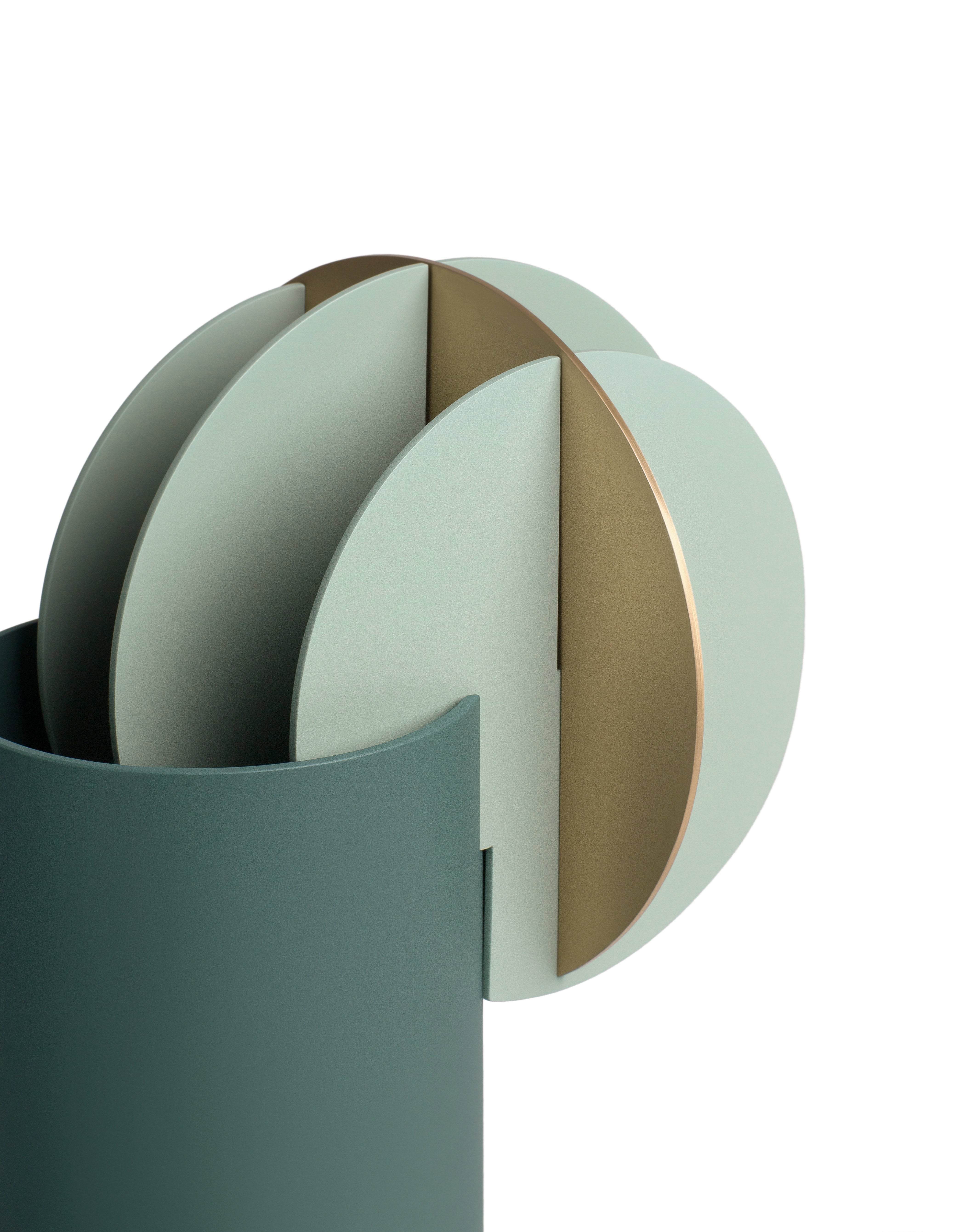 Vaas DELAUNAY groen met messing