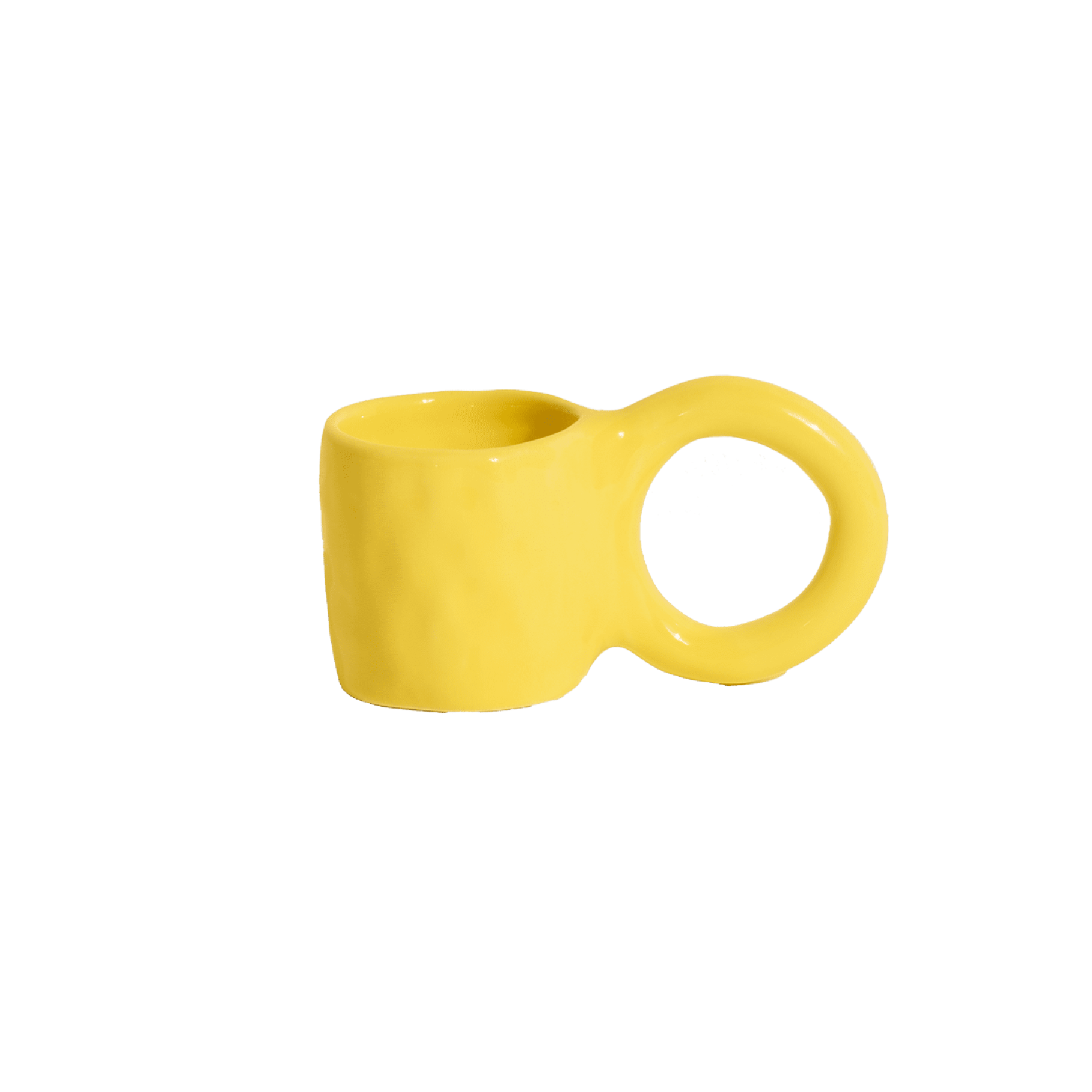 Set van gele espresso kopjes DONUT