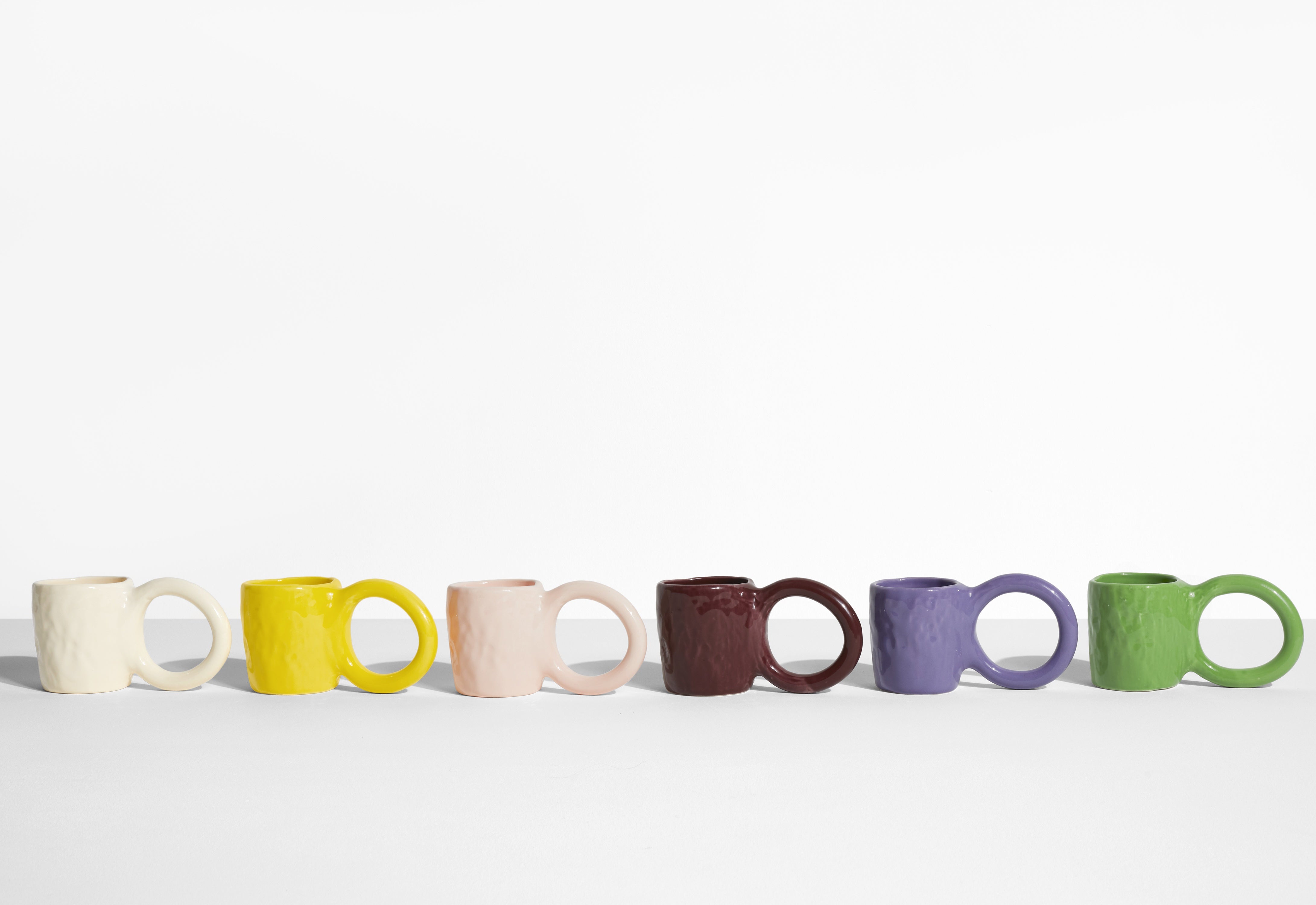 Set van gele espresso kopjes DONUT