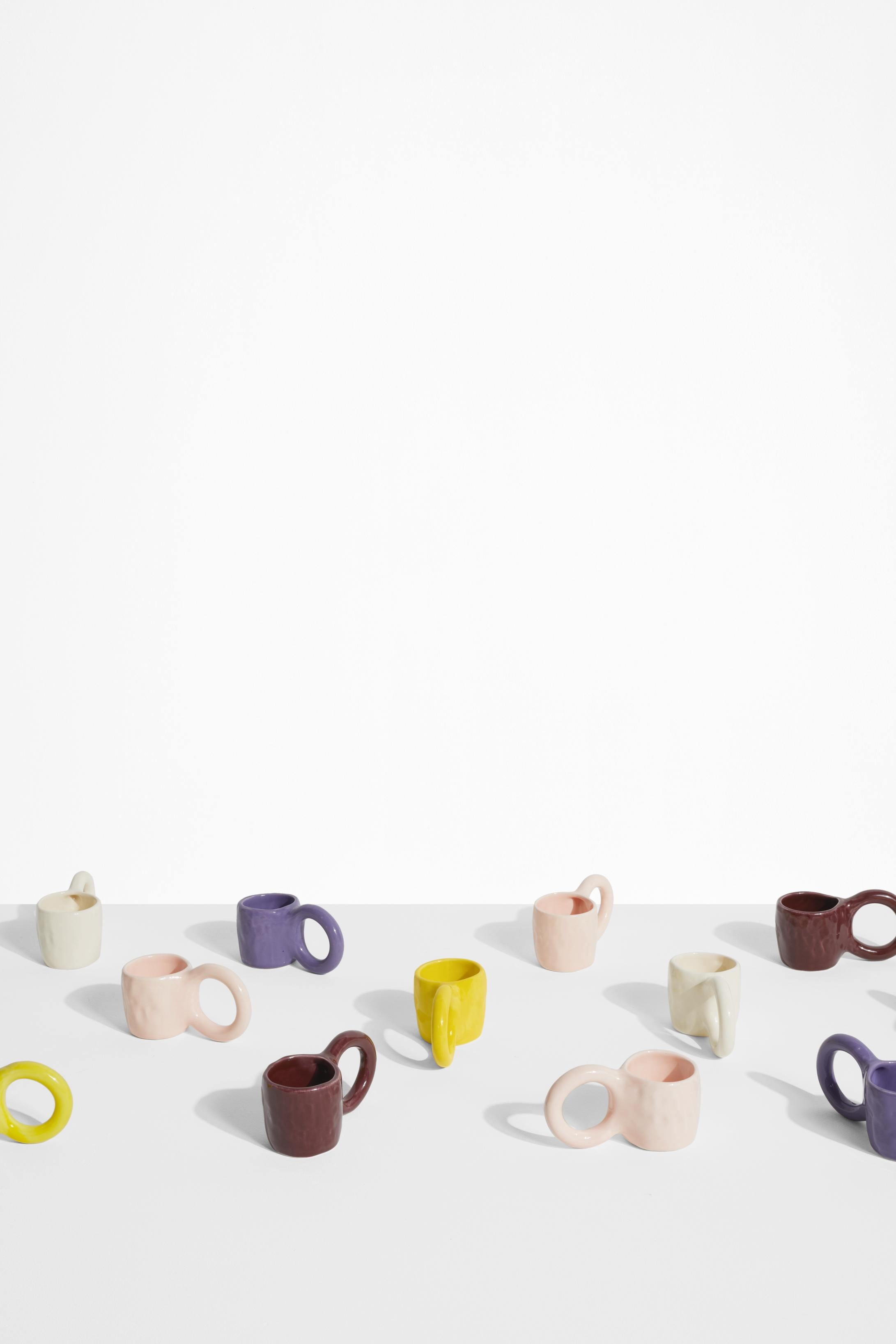 Set van gele espresso kopjes DONUT