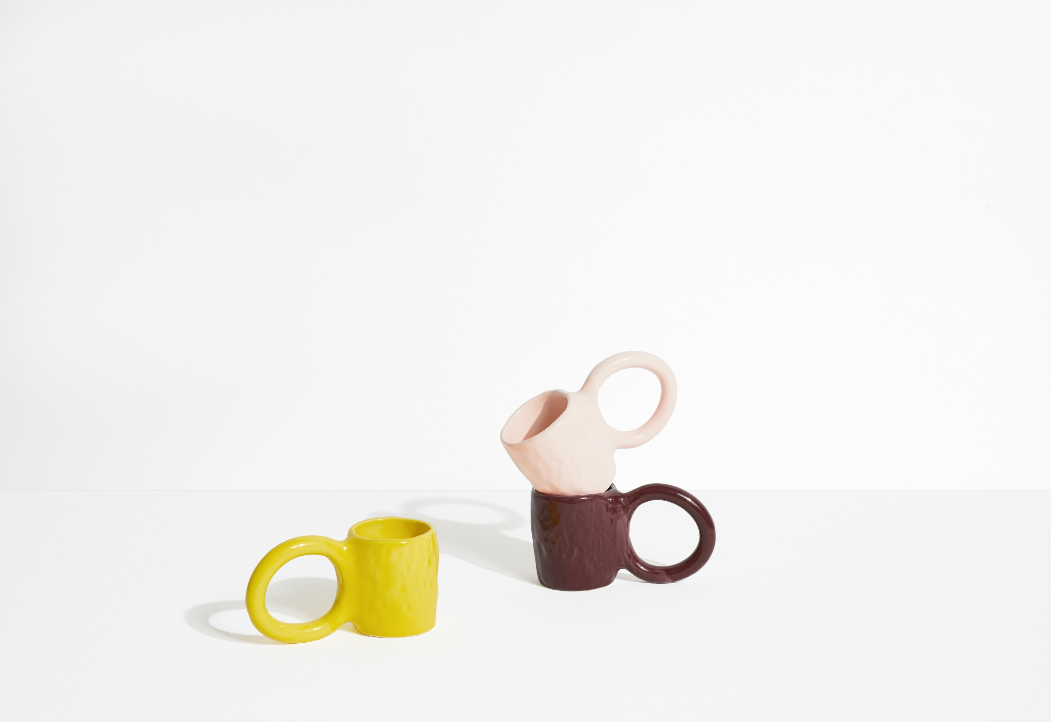 Set van gele espresso kopjes DONUT