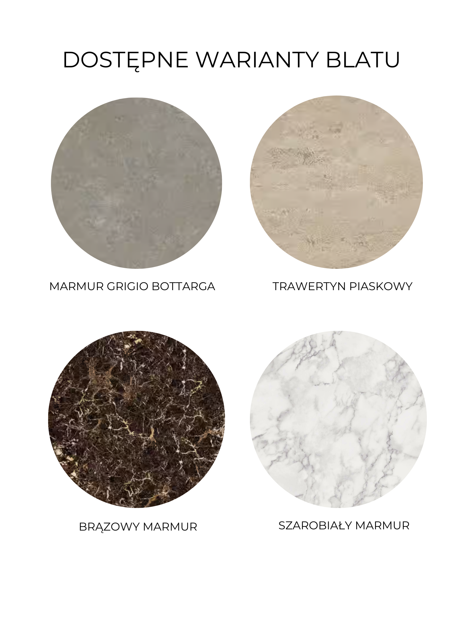 Ronde tafel BALANCE van marmer met gebleekt eikenhout