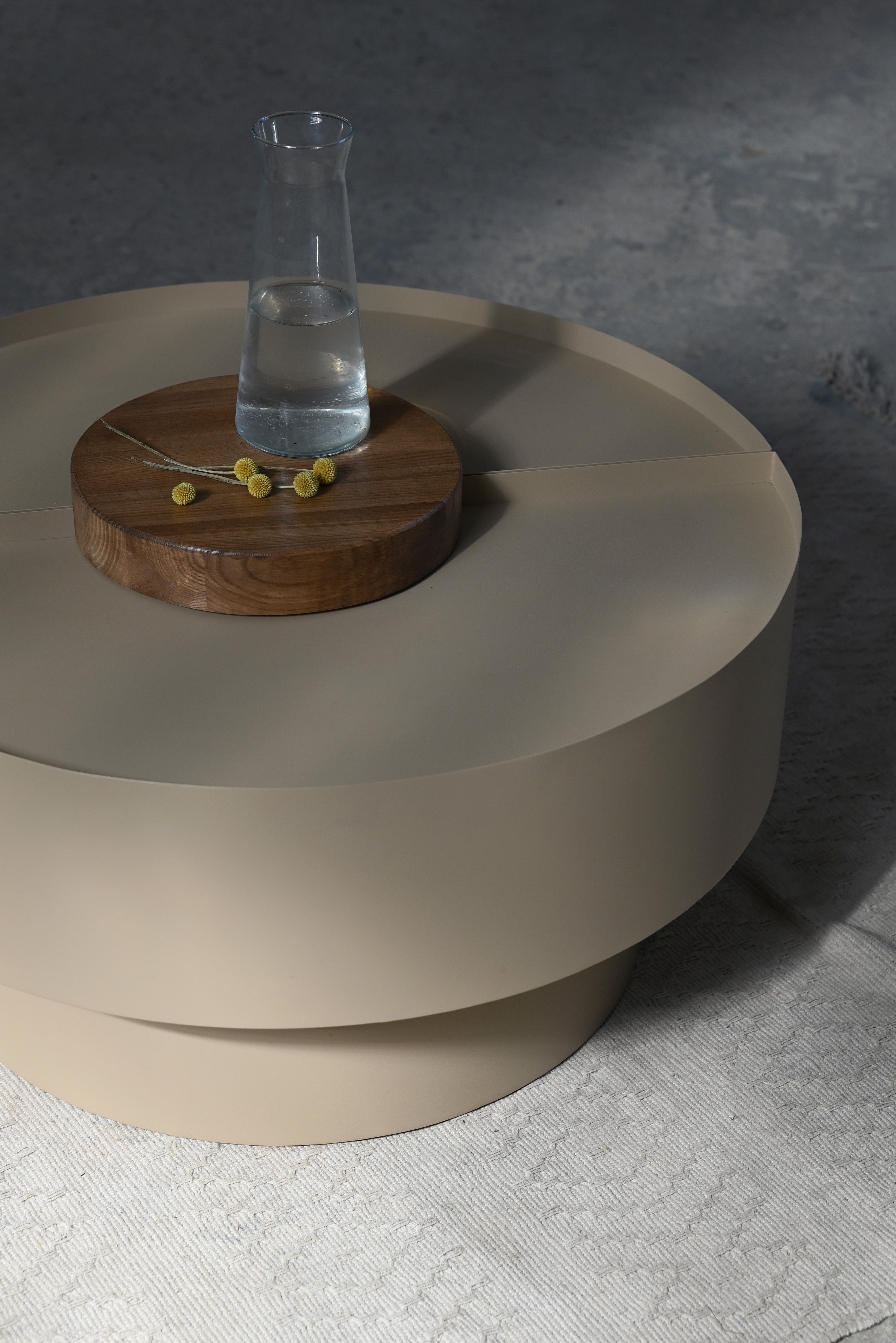Koffietafel SUMO van staal en hout