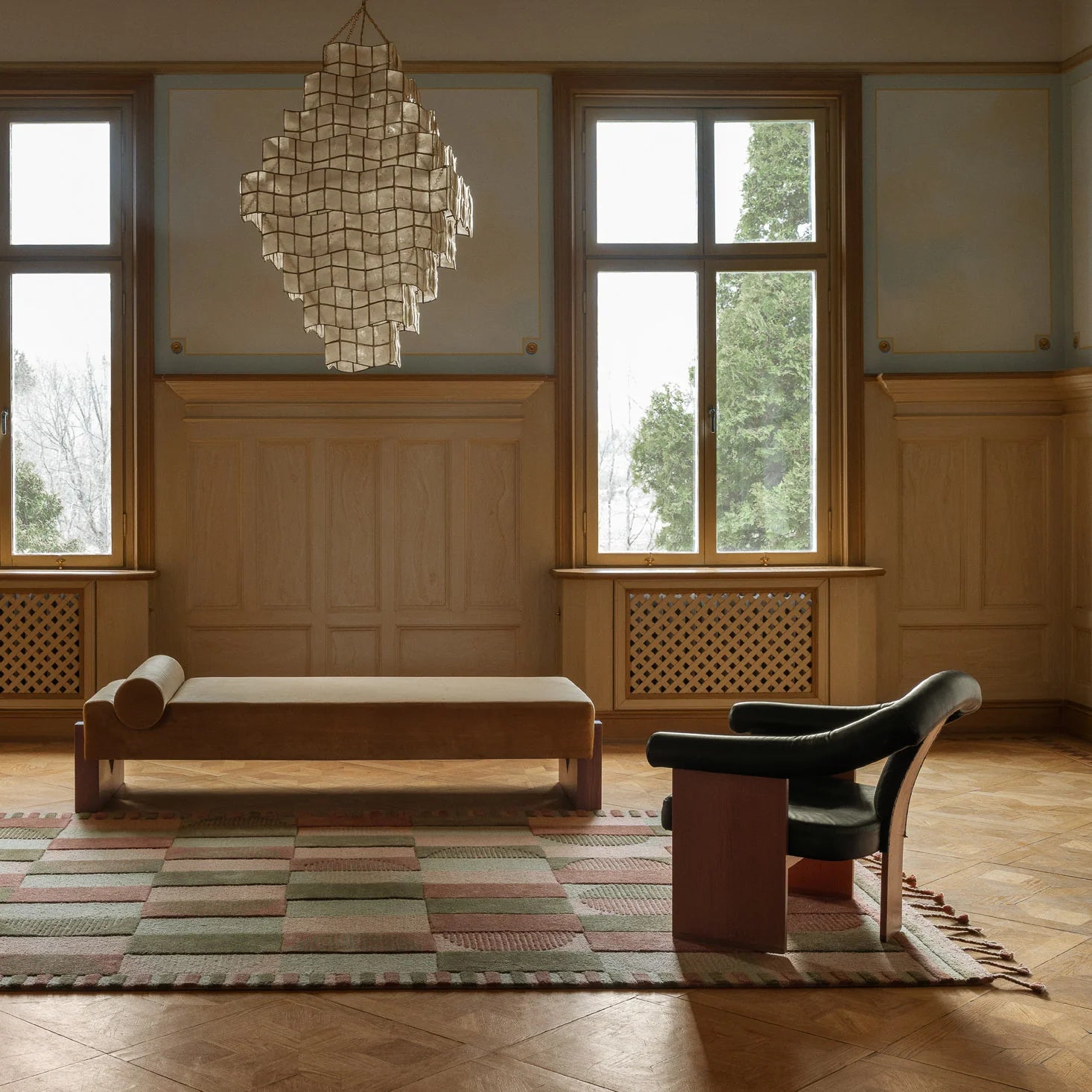 Teppich MURILLO bordeaux-grün