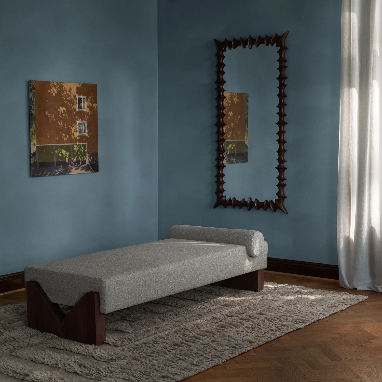 Teppich SHAGGY LABYRINTH beige mit langem Flor