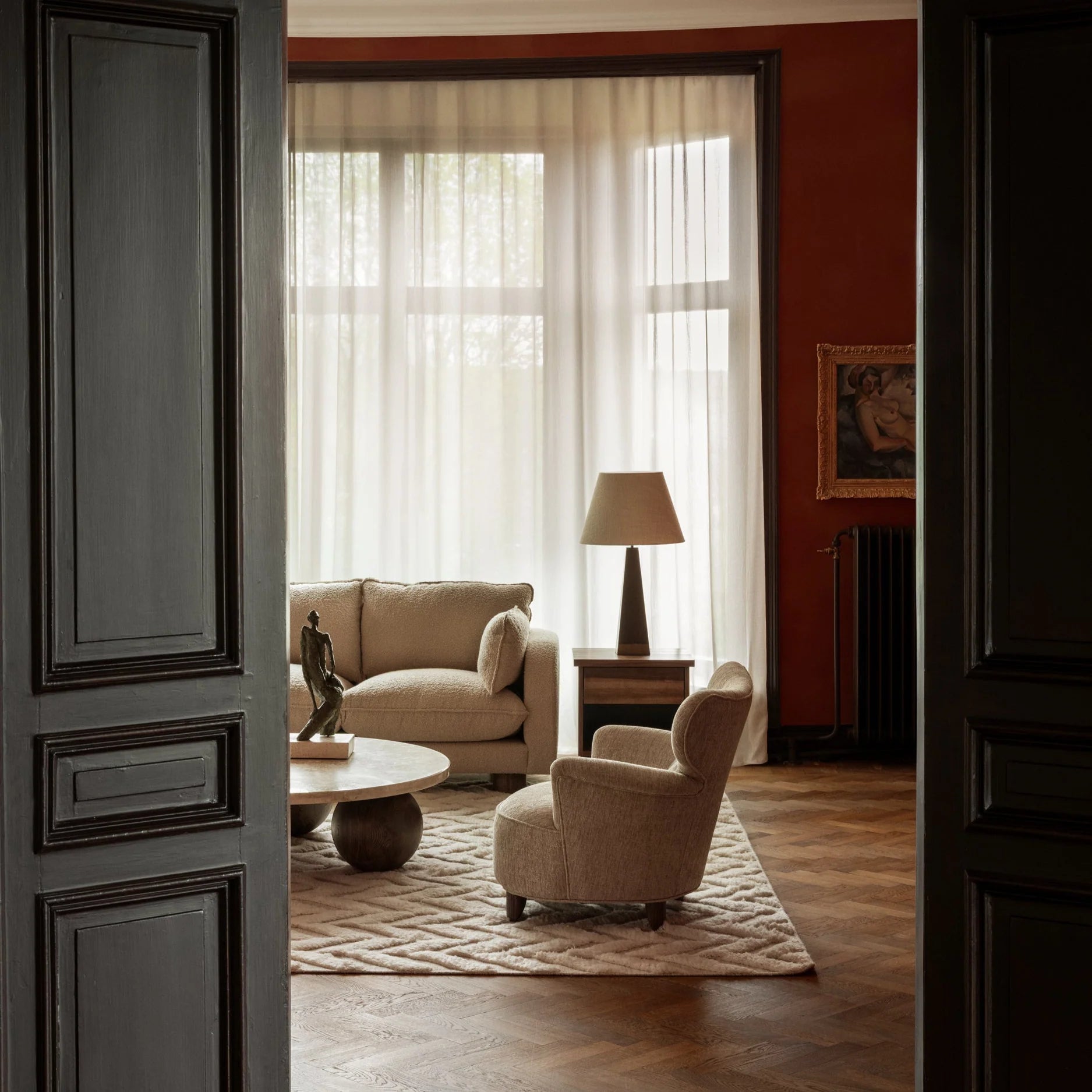 Teppich HERRINGBONE cremefarben