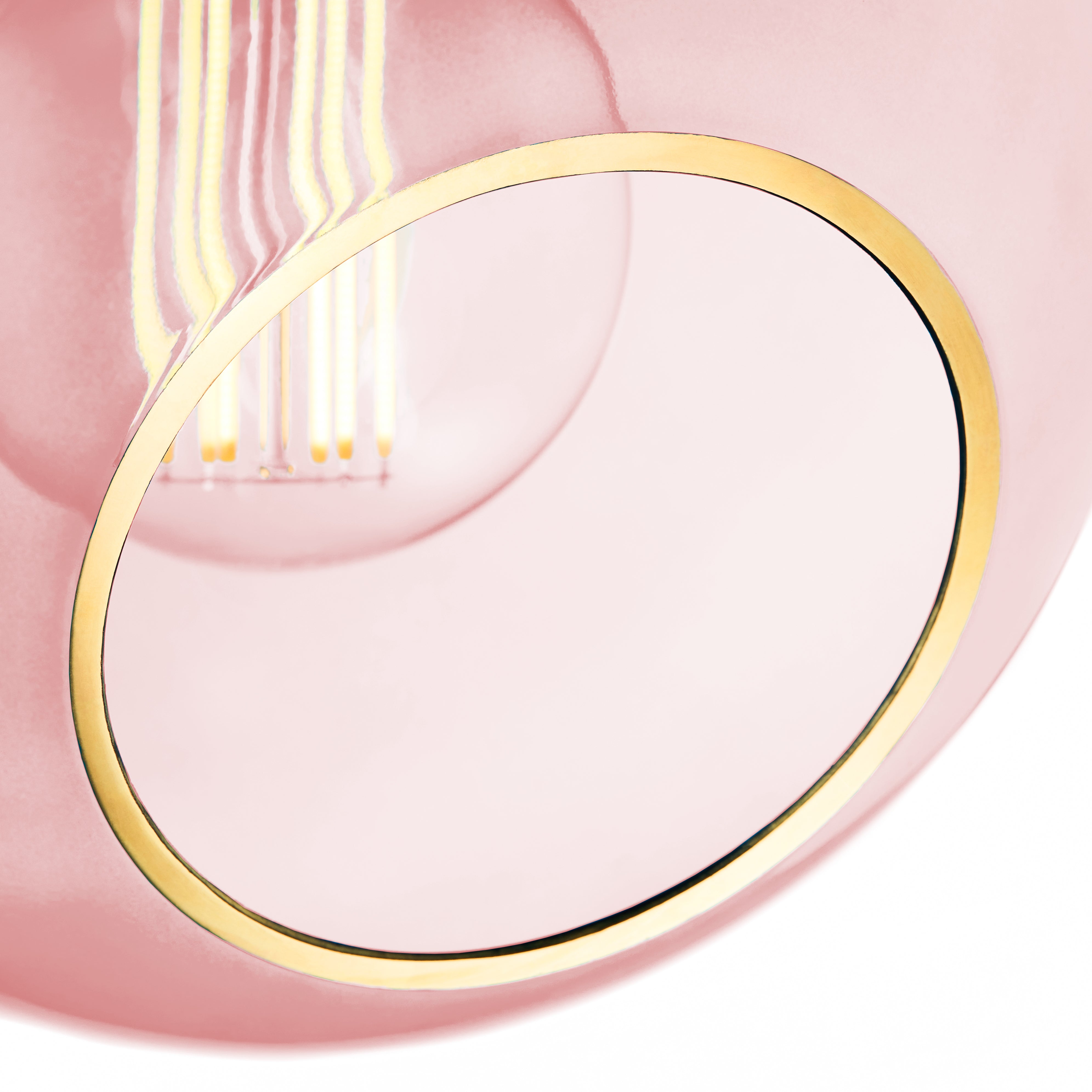 Hanglamp BALLROOM roze met gouden afwerking