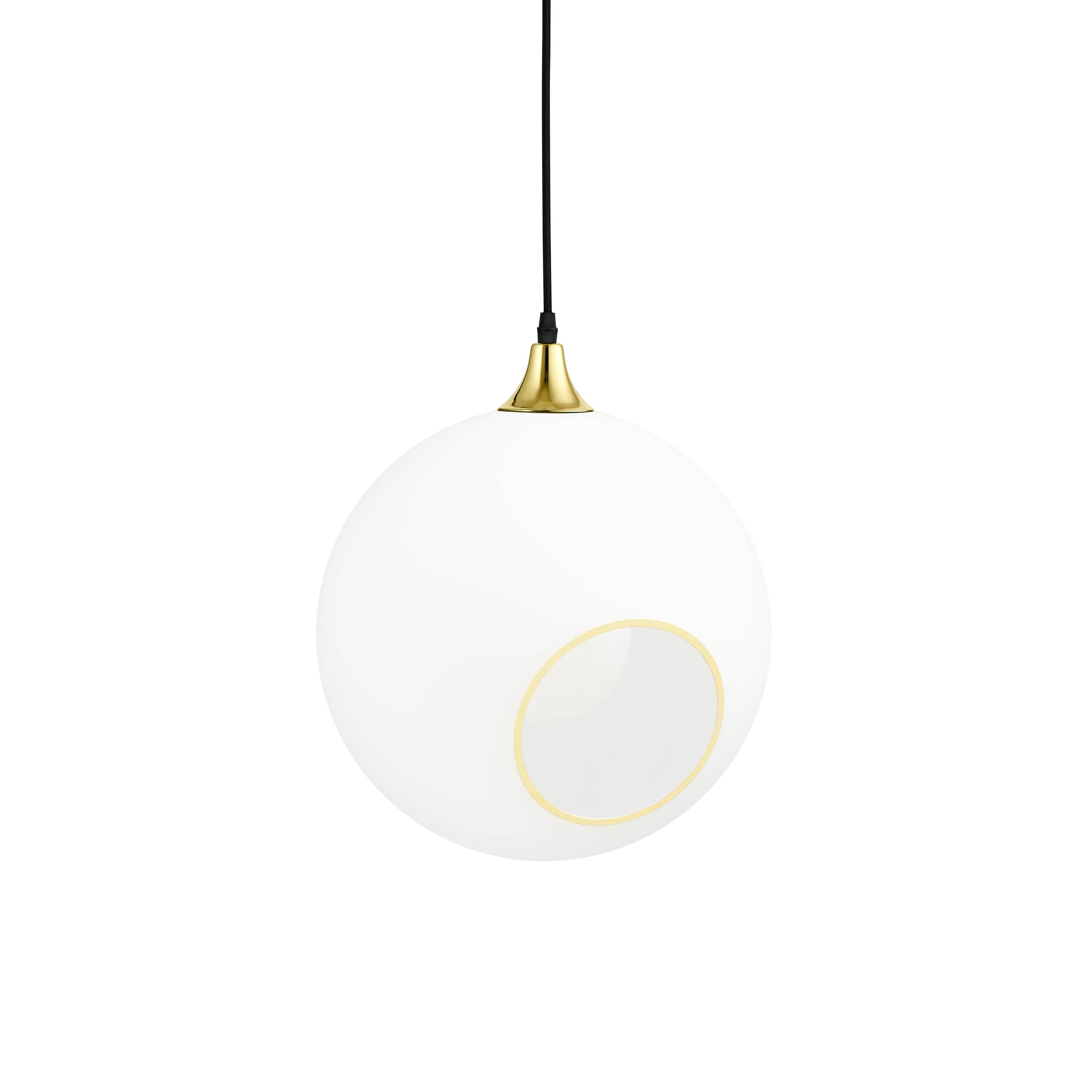 BALLROOM pendant lamp white with gold finish