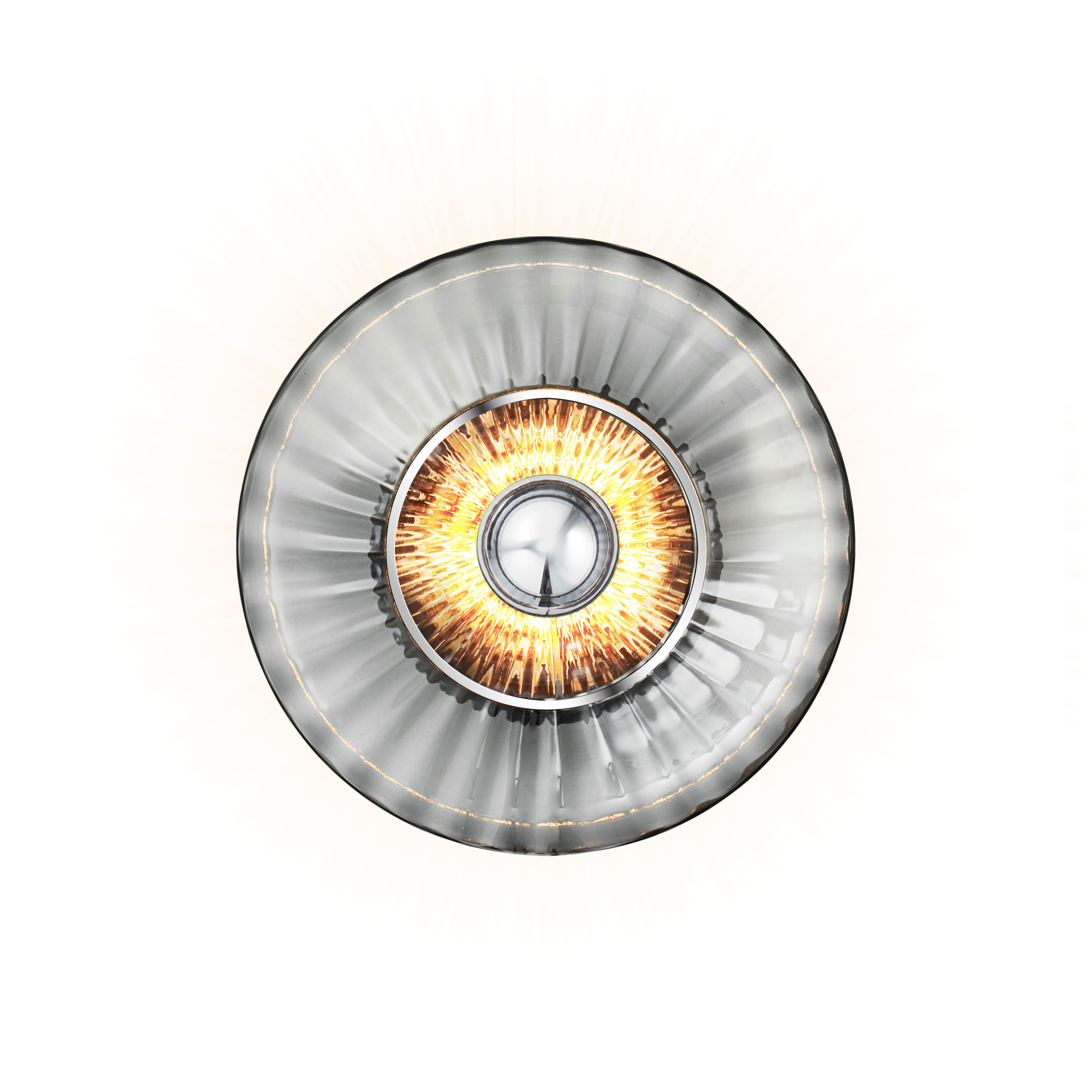 NEW WAVE OPTIC wall lamp smoky glass