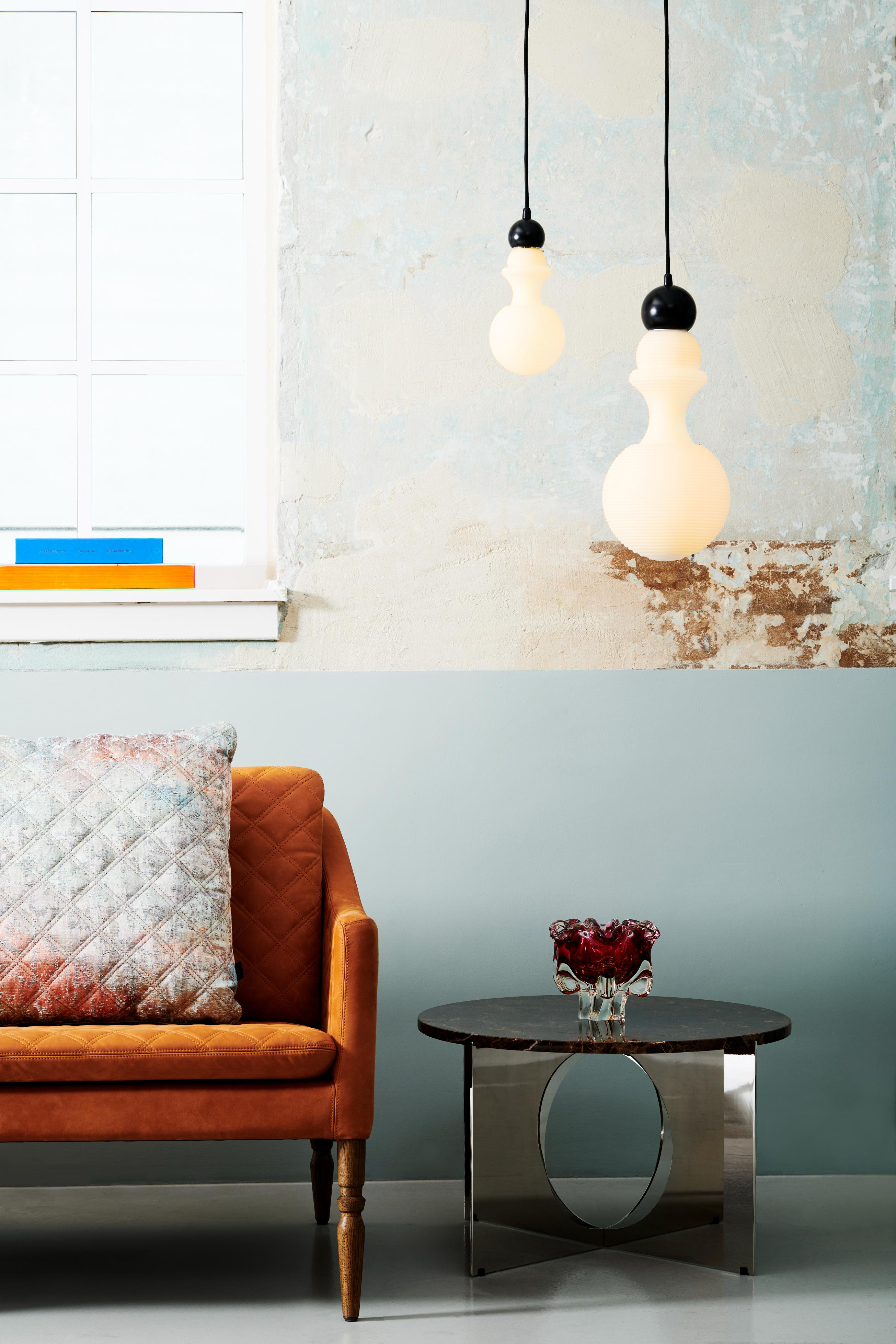 Pendant lamp PARIS 1920 white with black finish