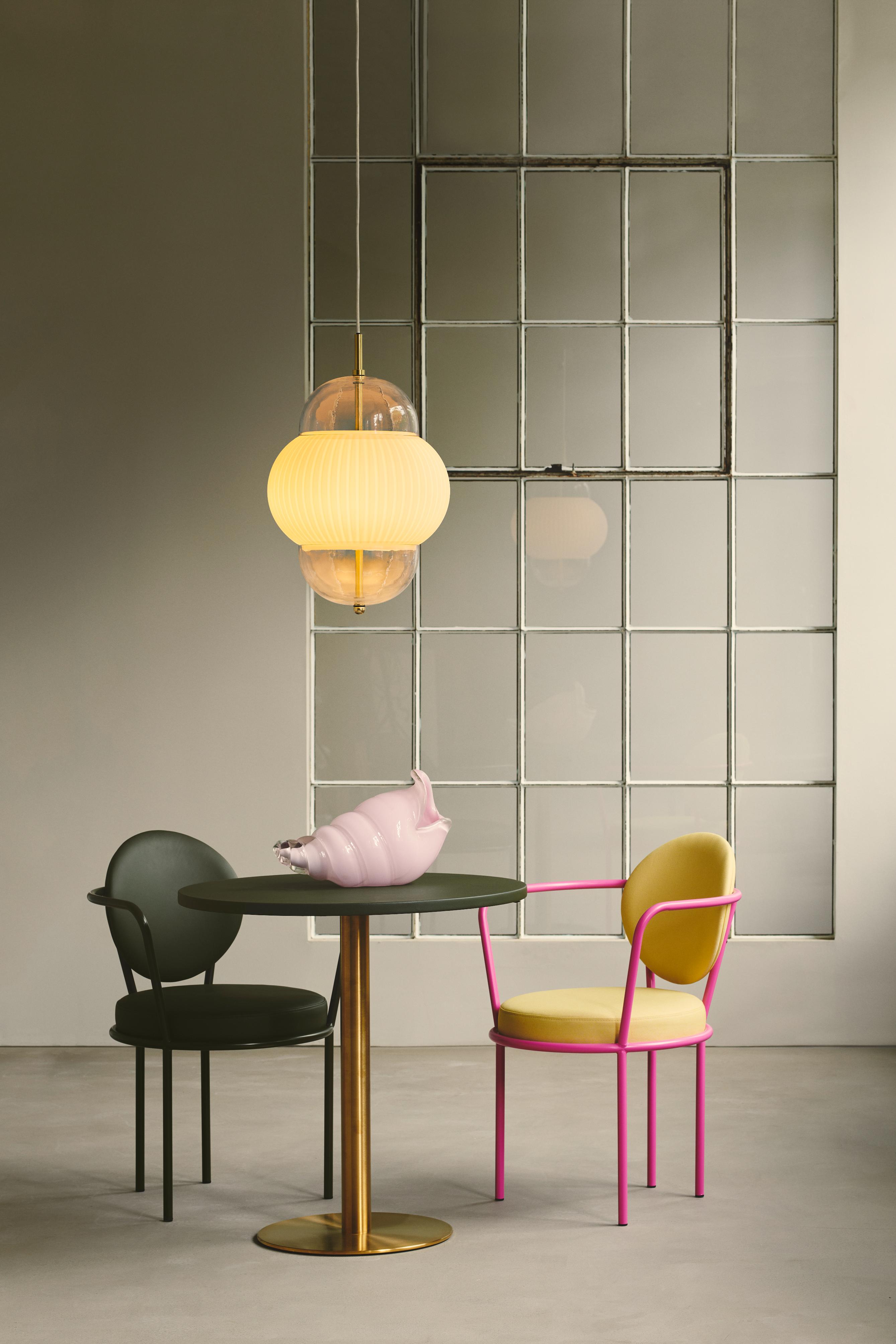 SHAHIN pendant lamp white with gold