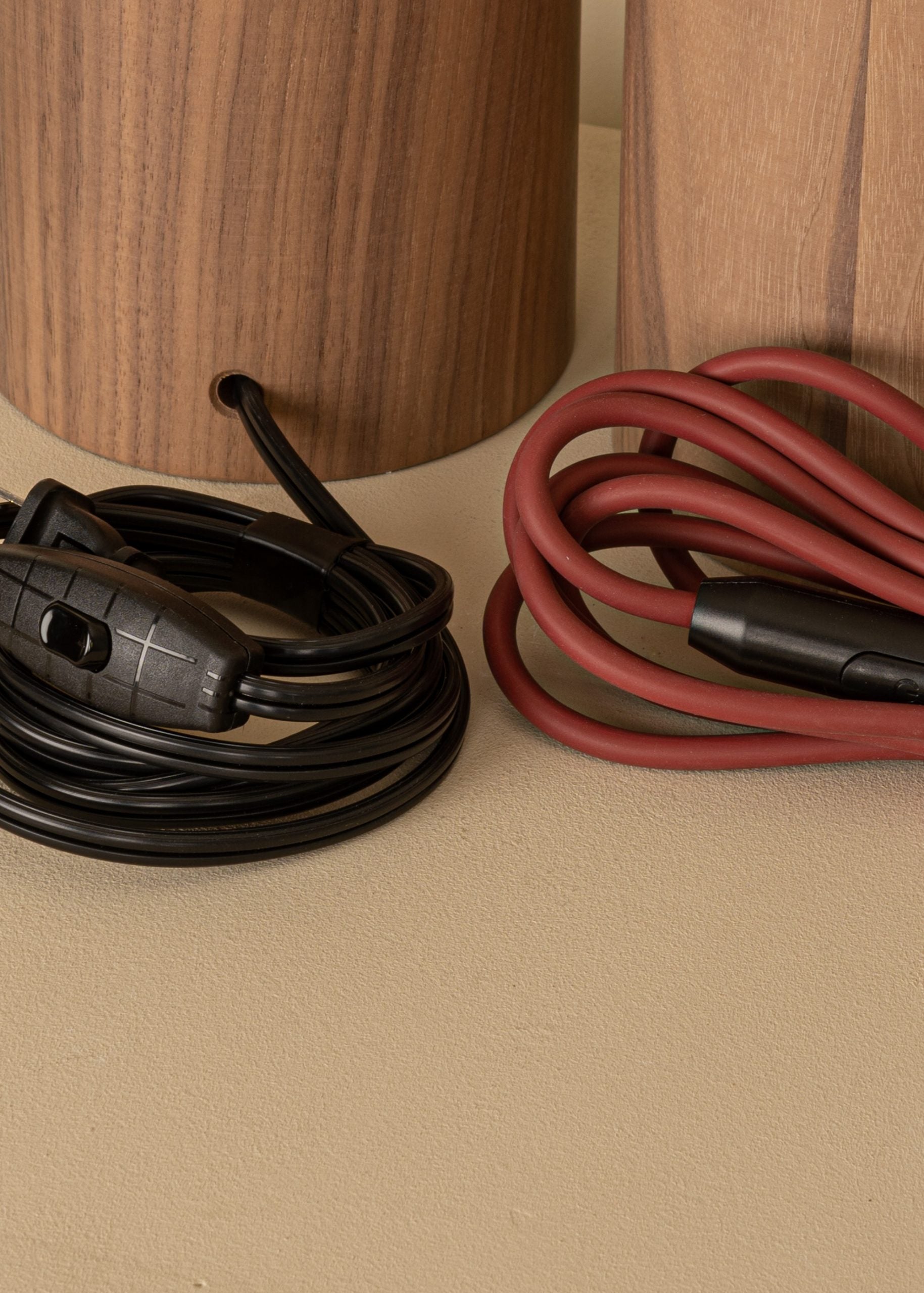 PURA KELO DOUBLE Table Lamp Walnut Wood