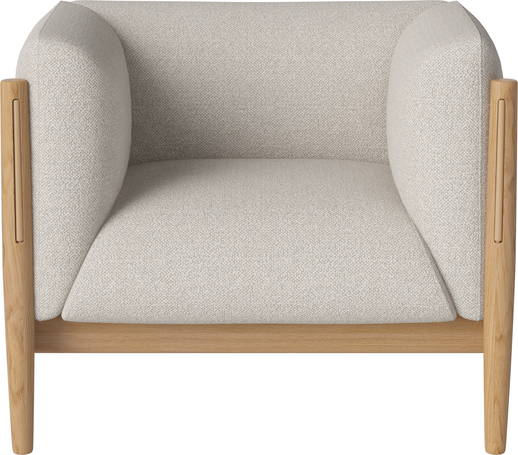 Tauch -Sessel natürliches Leder mit einer Eichenbasis