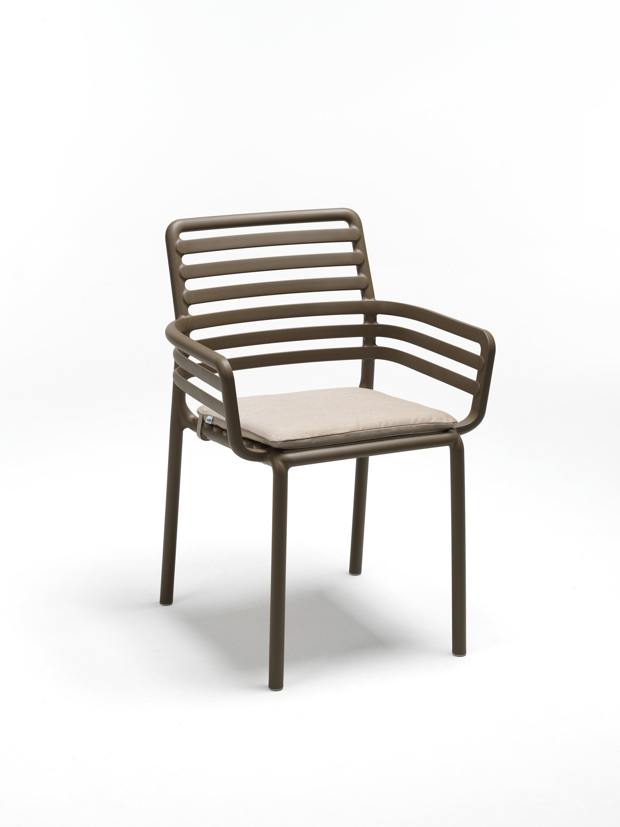 Outdoor chair with armrests DOGA brown