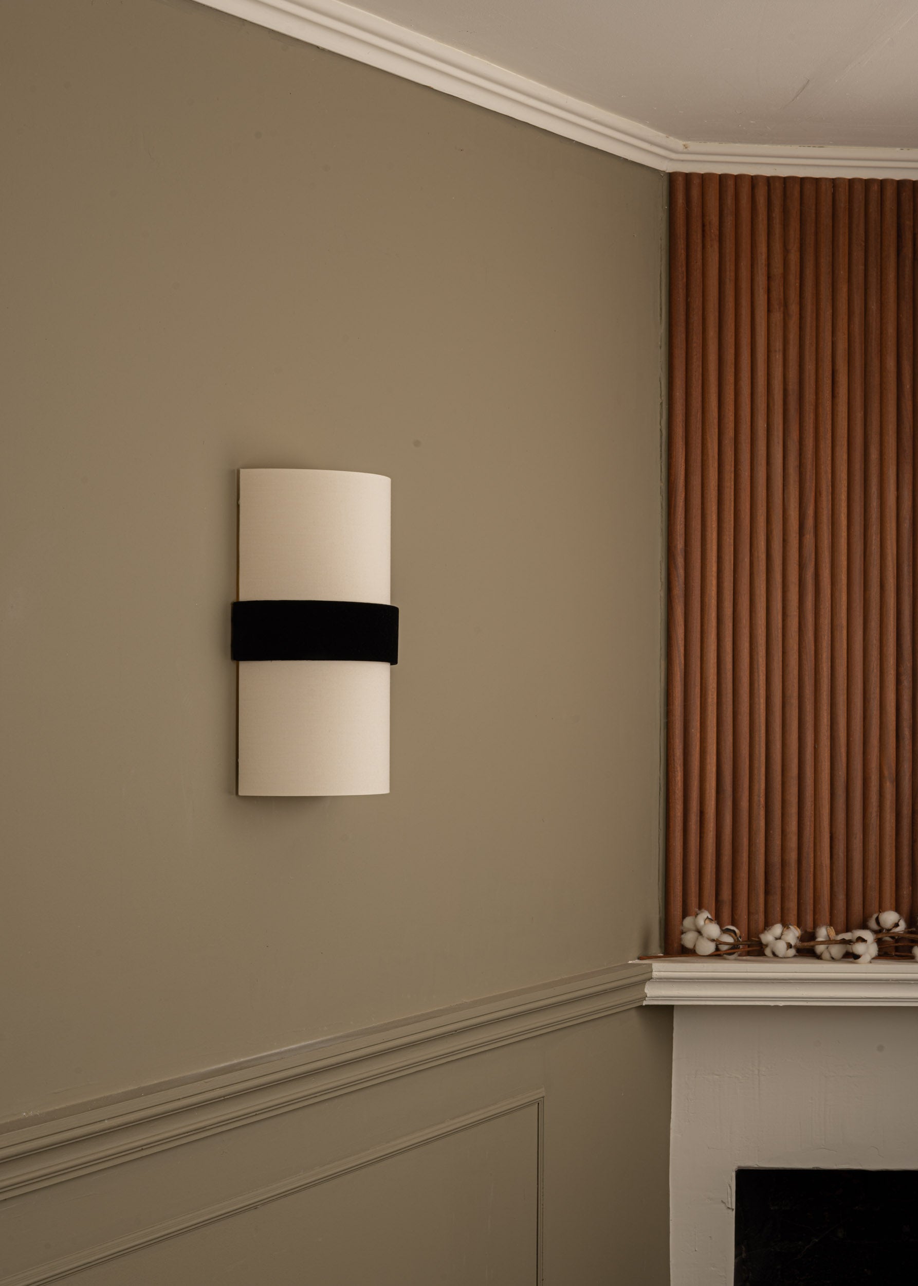 Wandleuchte DUONO ecru mit Schwarz