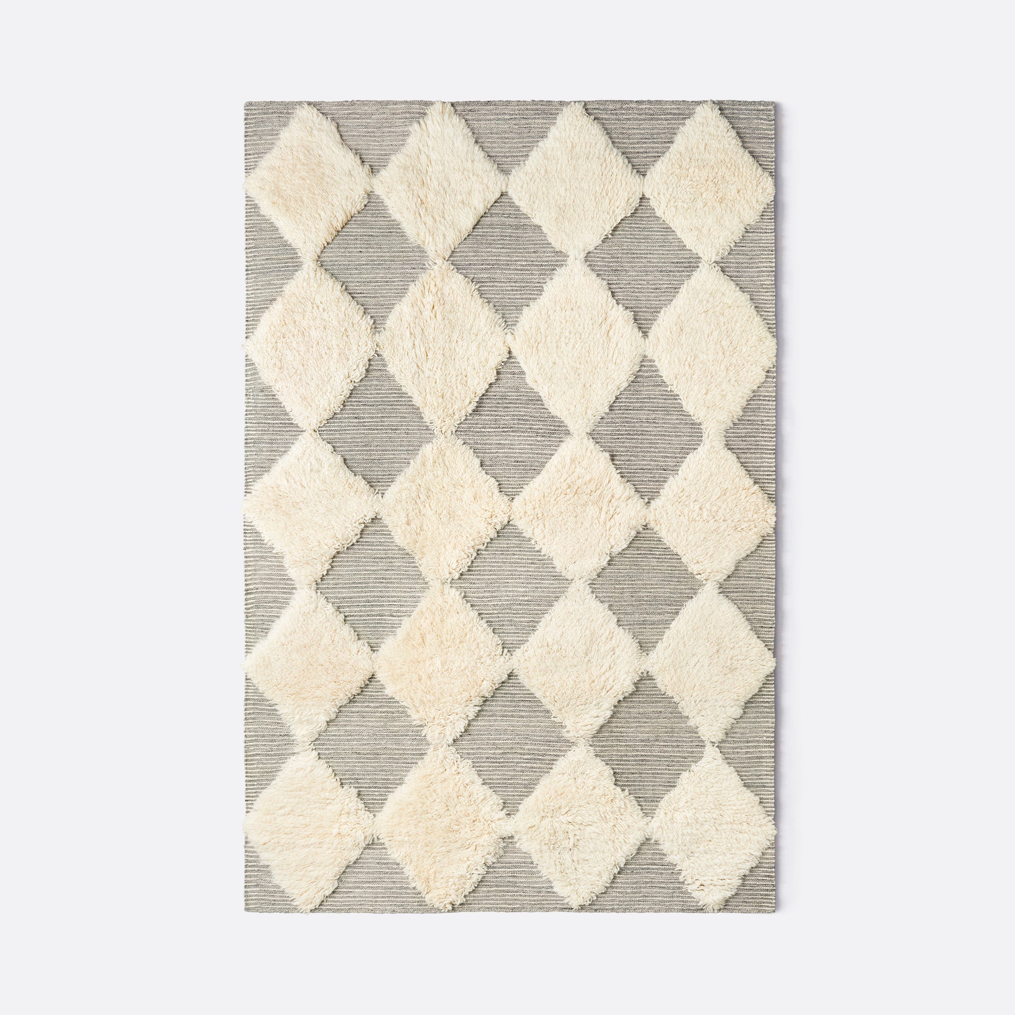 CHESS RYA gray rug with cream