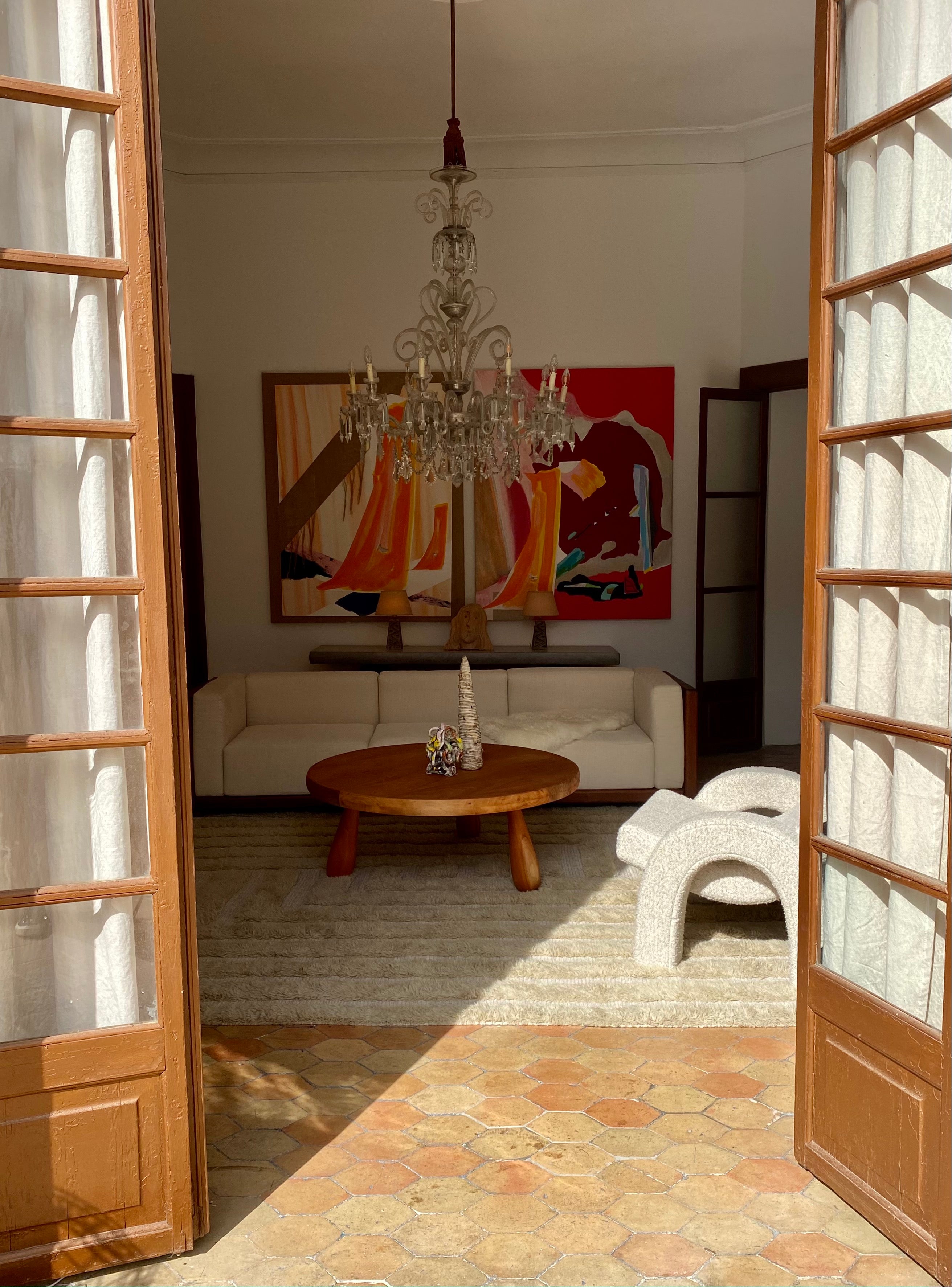 Teppich SHAGGY LABYRINTH beige mit langem Flor