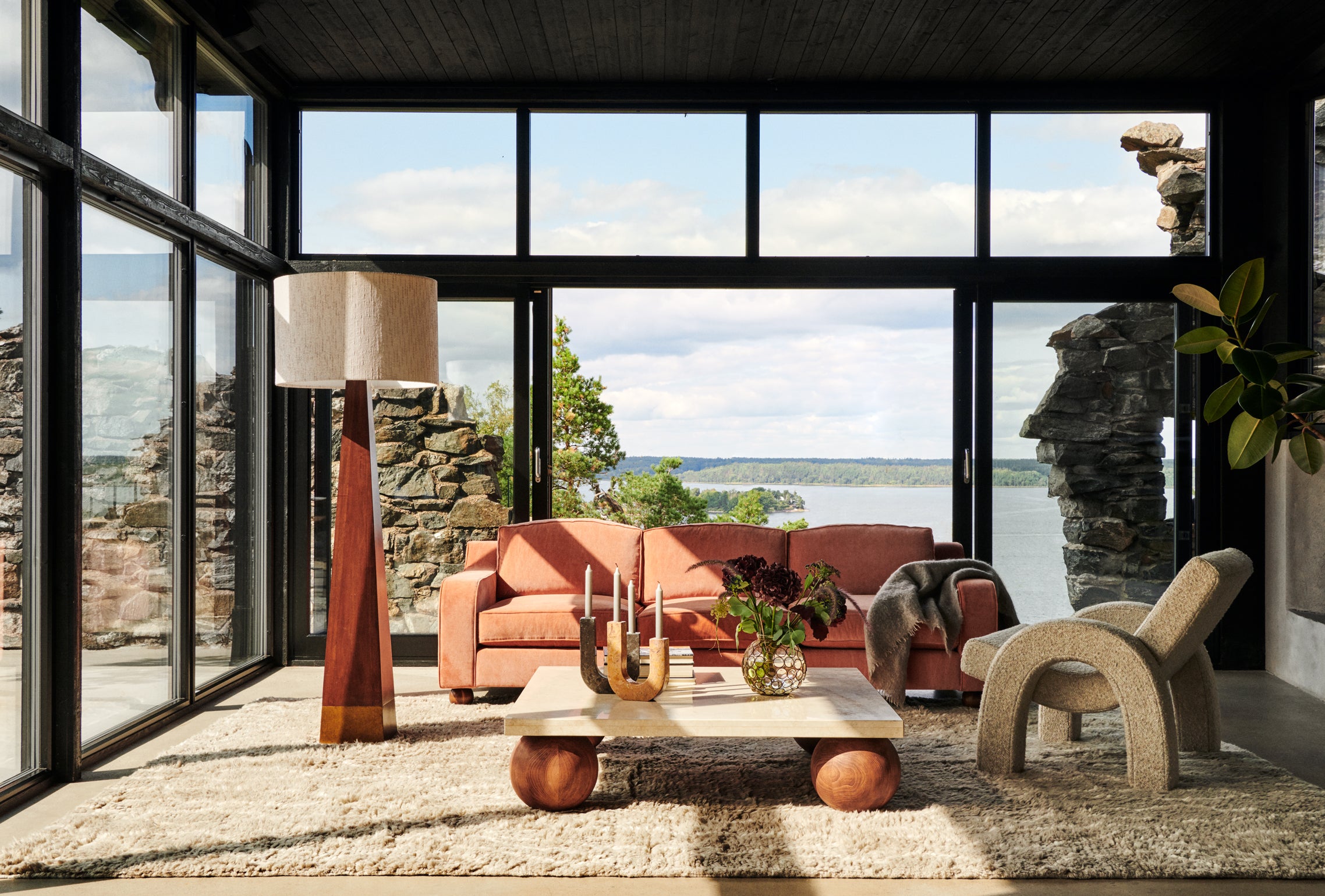 Kerzenhalter ARCO grauer Marmor