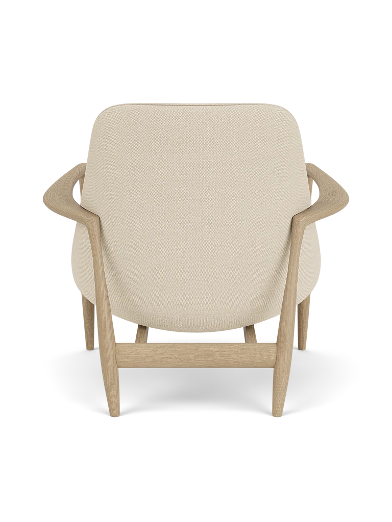Sessel ELIZABETH beige mit Eichenbasis