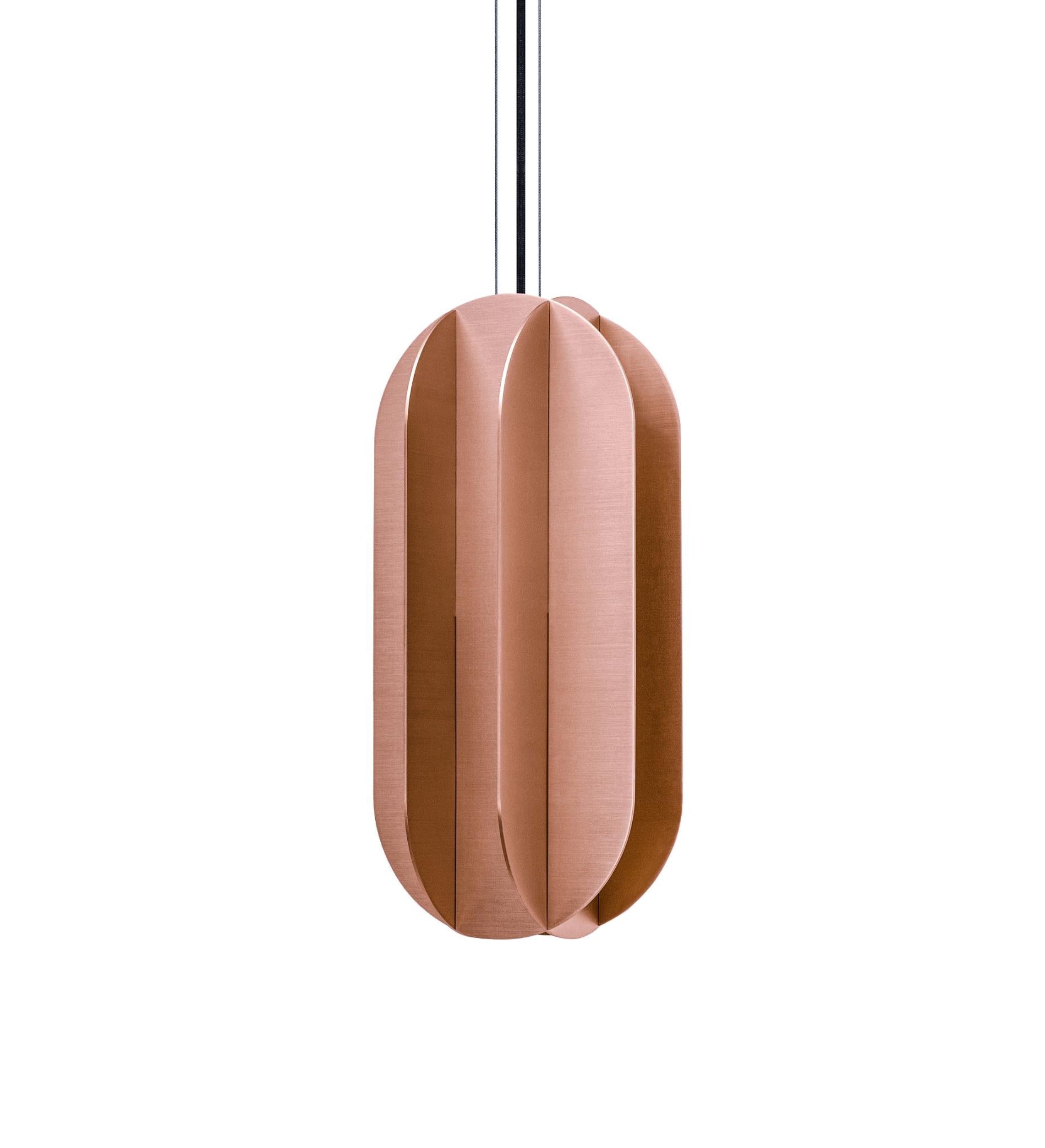 Ovale hanglamp EL koper