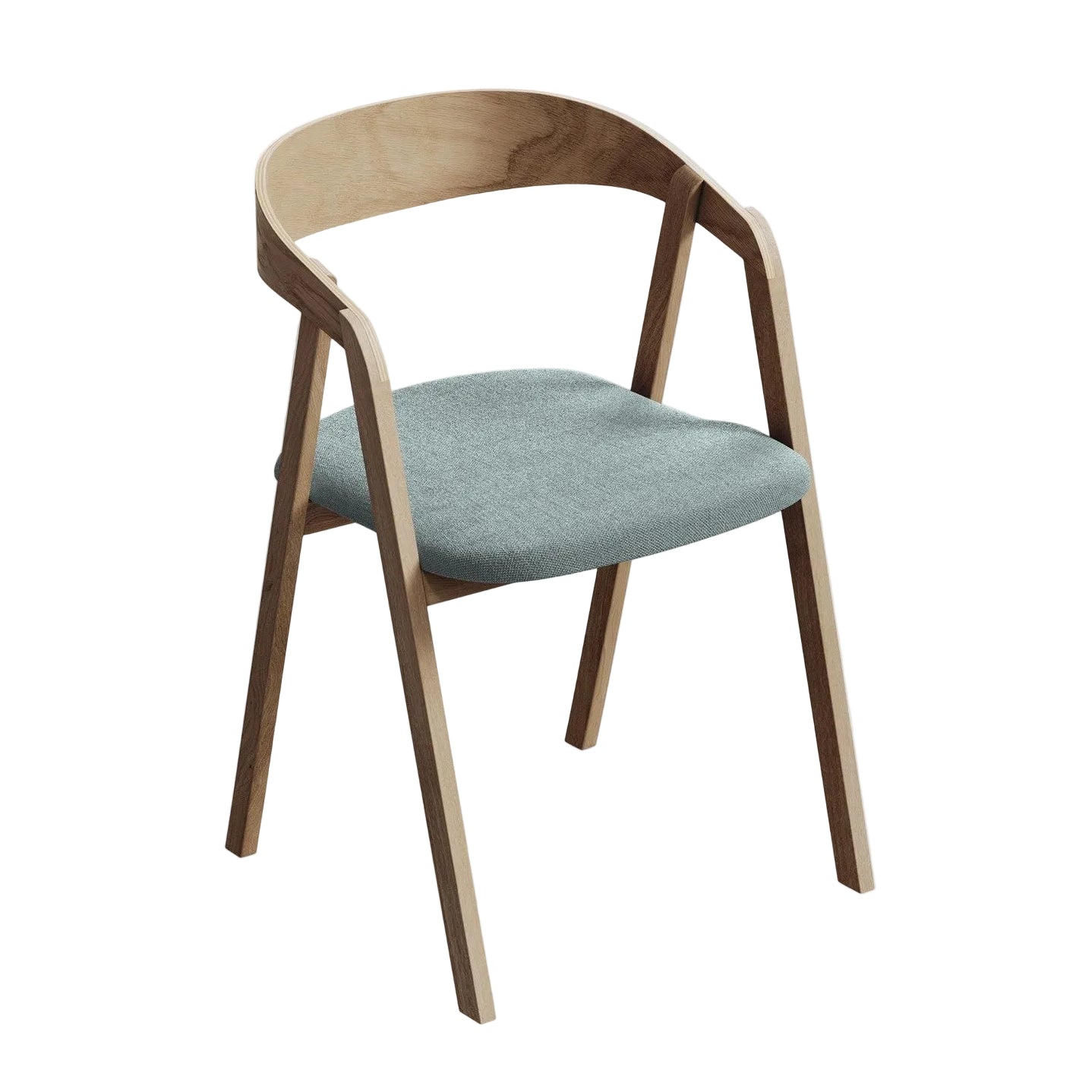 ERIKA Chair in Denim Blue with Beech Base