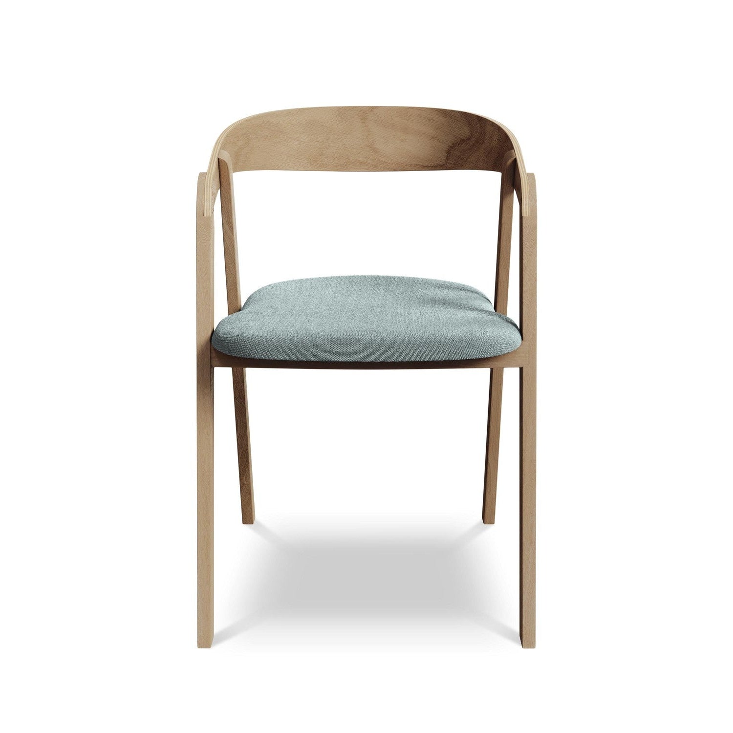 ERIKA Chair in Denim Blue with Beech Base