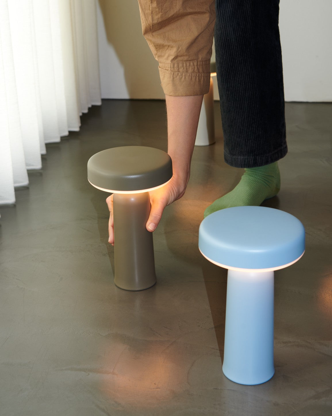 Draagbare buitenlamp EASE taupe